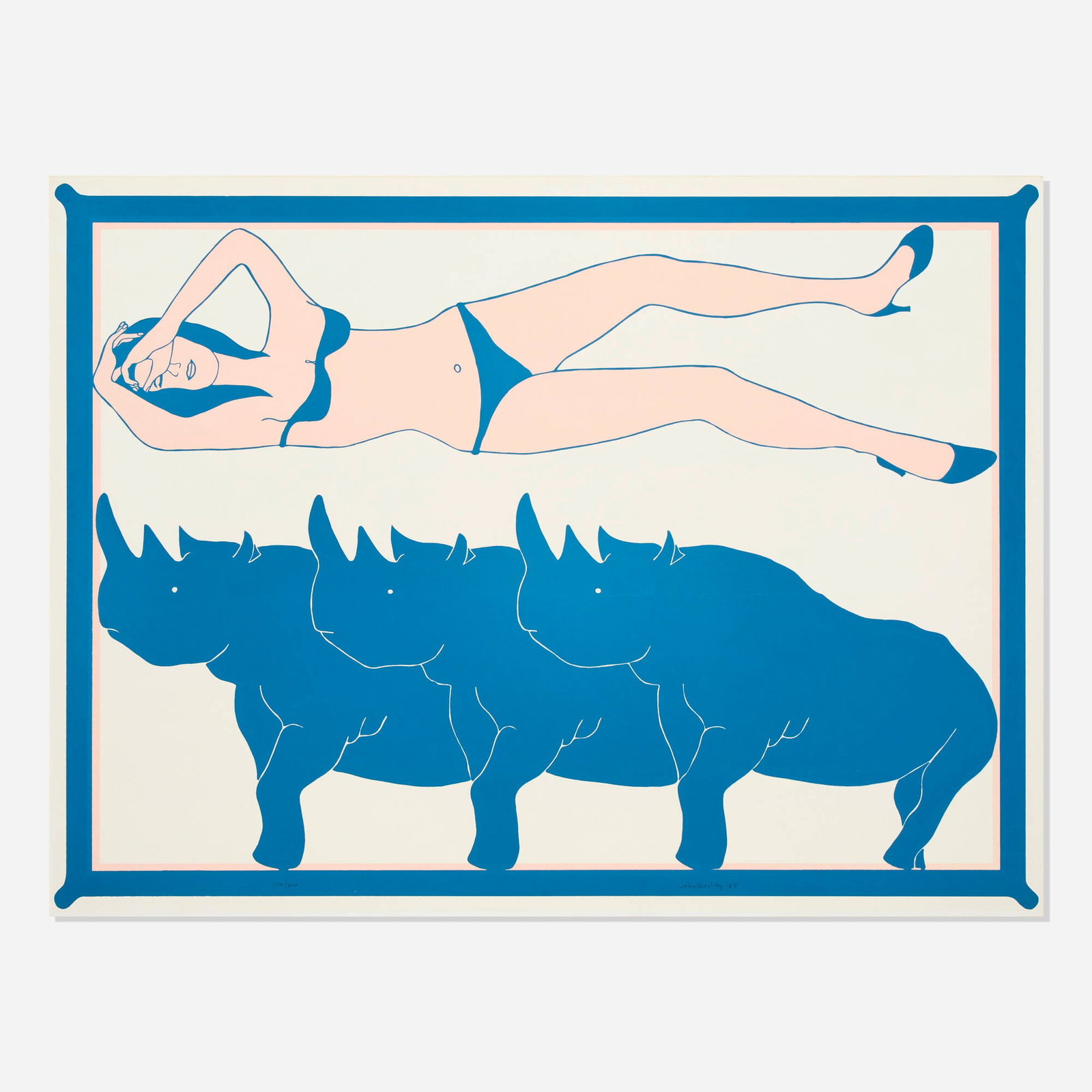 John Wesley, Dream of Unicorns (from the 11 Pop Artists, Volume III portfolio) (1 of 3)