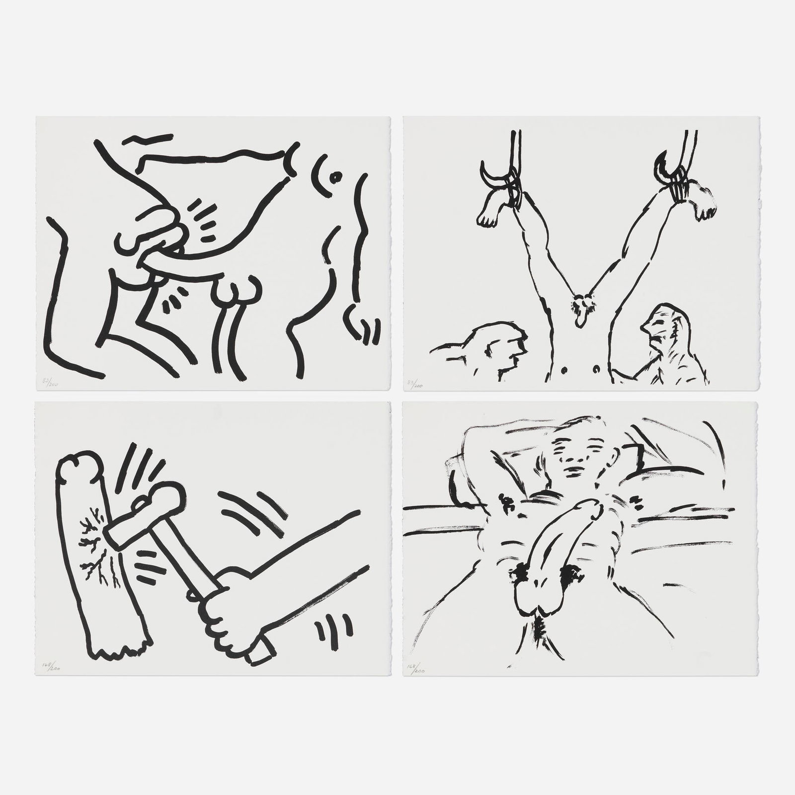 Keith Haring, Four works from the Fault Lines series (1 of 2)