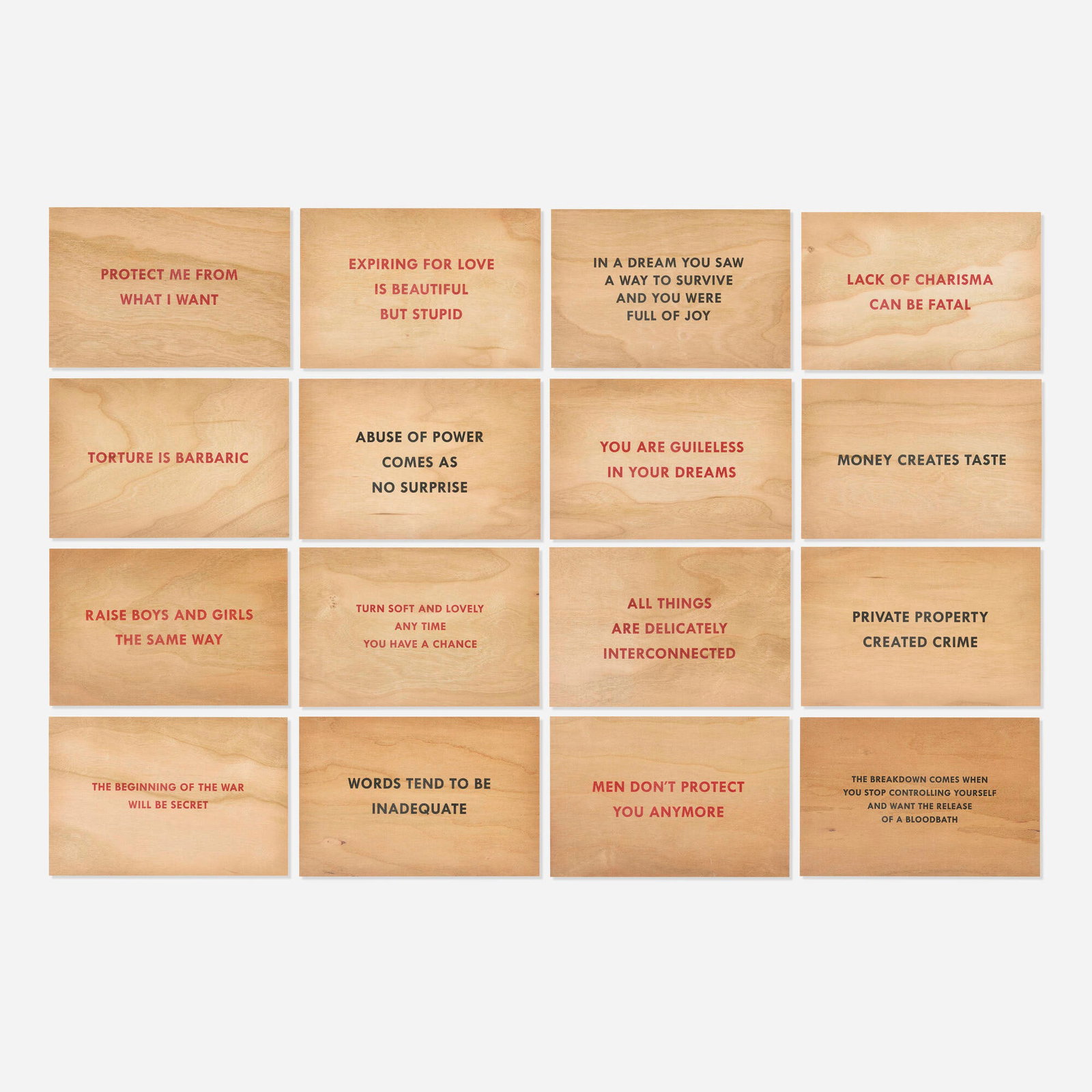 Jenny Holzer, Truisms (sixteen postcards) (1 of 2)