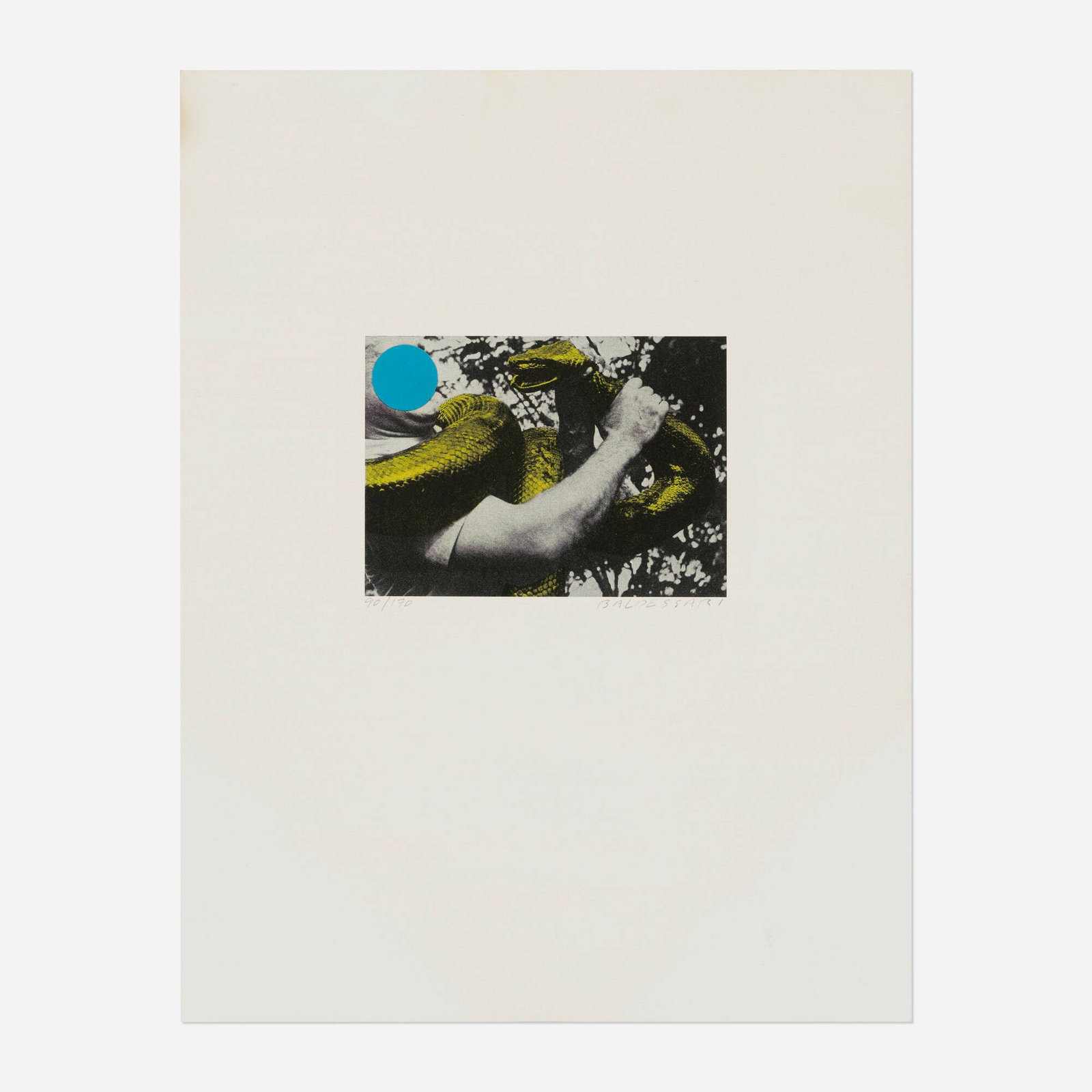 John Baldessari, Man with Snake (Blue and Yellow) (1 of 4)