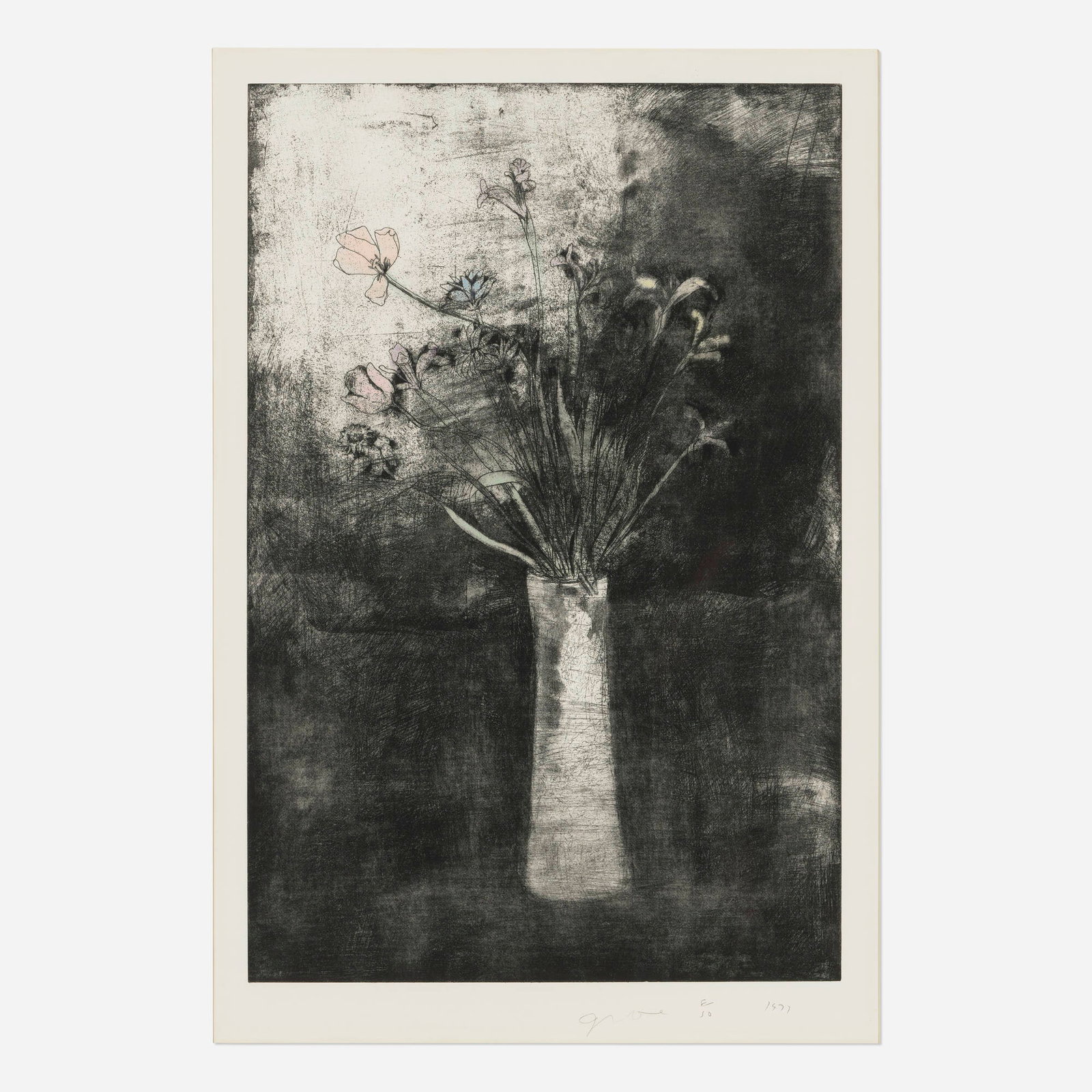 Jim Dine, Hand Colored Flowers, State I (1 of 4)