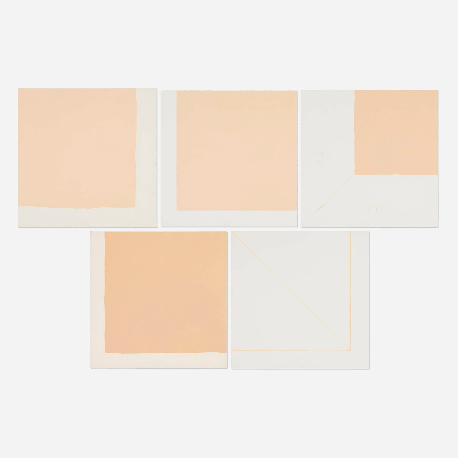 Robert Ryman, Untitled: Robert Ryman Untitled 1993 etching and aquatint 14 h x 14 w in (36 x 36 cm) This complete set of five restriked prints is number 133 from the edition of 250 published by Parasol Press, New York to be