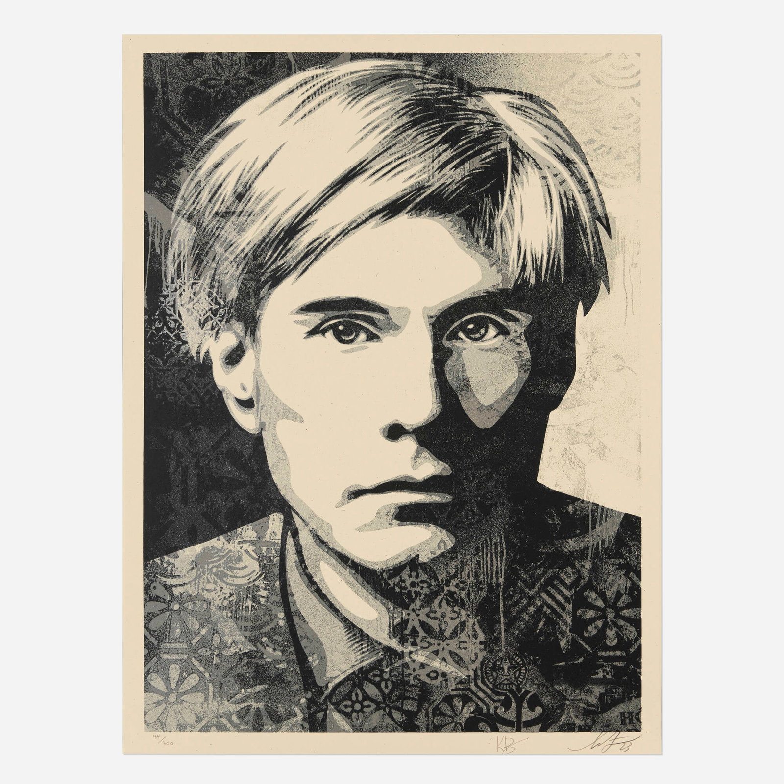 Shepard Fairey, Warhol Collages (Silver): Shepard Fairey Warhol Collages (Silver) 2023 screenprint in colors on Speckletone image: 22.625 h x 16.625 w in (57 x 42 cm) sheet: 24 h x 18 w in (61 x 46 cm) Signed and dated to lower edge