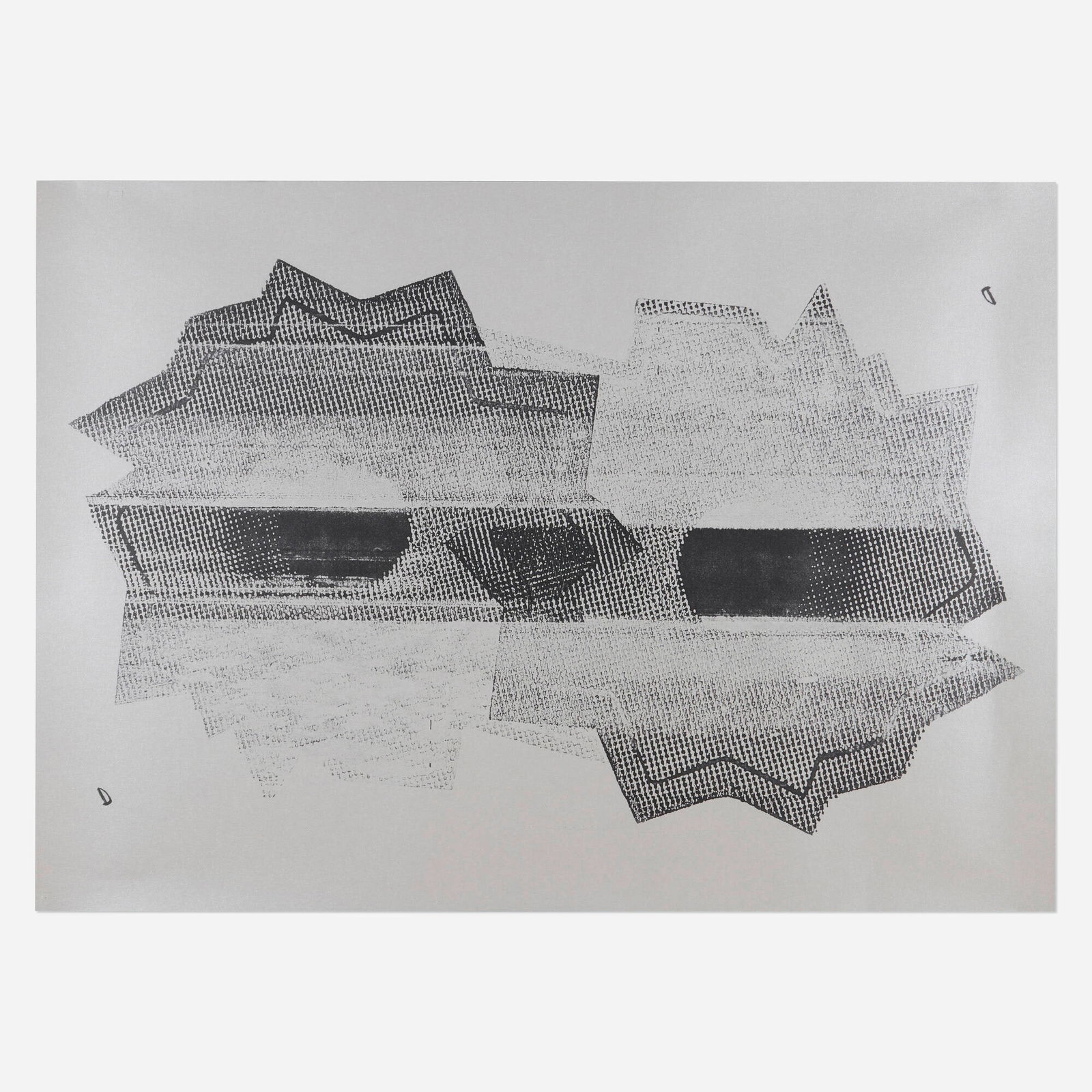 Nate Lowman, Bullet Hole: Nate Lowman Bullet Hole 2010 screenprint on silver metallic paper image: 18.5 h x 32 w in (47 x 81 cm) sheet: 25 h x 35 w in (63 x 89 cm) Signed, dated, and numbered to verso '40/50 Nate Lowman