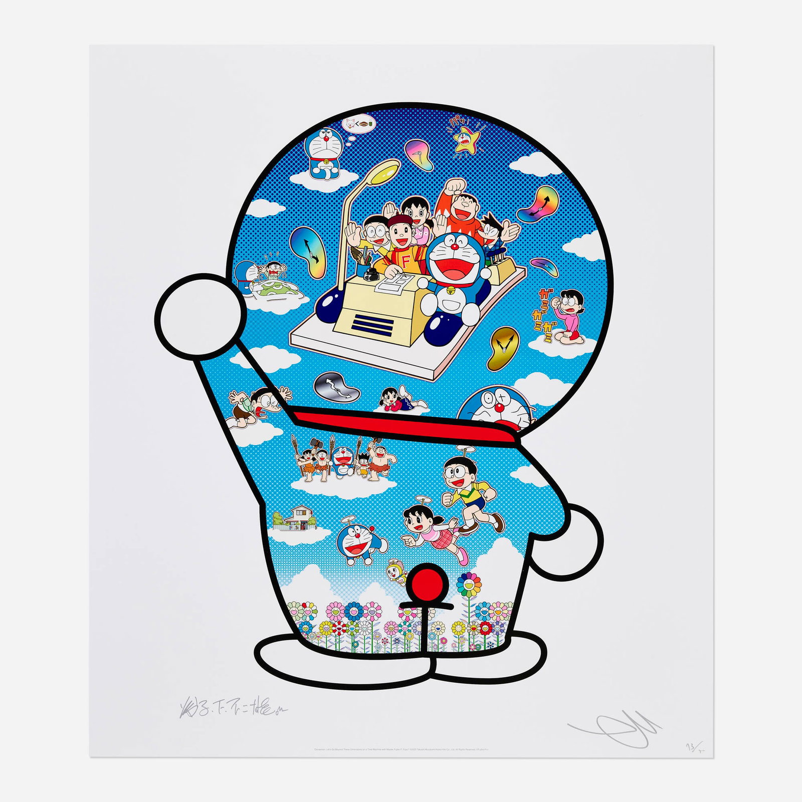 Takashi Murakami and Fujio F. Fujiko, Doraemon, Let's Go Beyond These Dimensions on a Time Machine (1 of 3)
