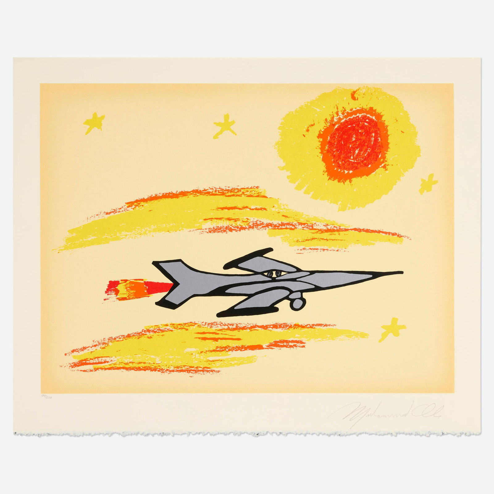 Muhammad Ali, Under the Sun: Muhammad Ali Under the Sun 1979 screenprint in colors image: 18 h x 24 w in (46 x 61 cm) sheet: 22 h x 27.125 w in (56 x 69 cm) Signed and numbered to lower edge '188/500 Muhammad Ali&#