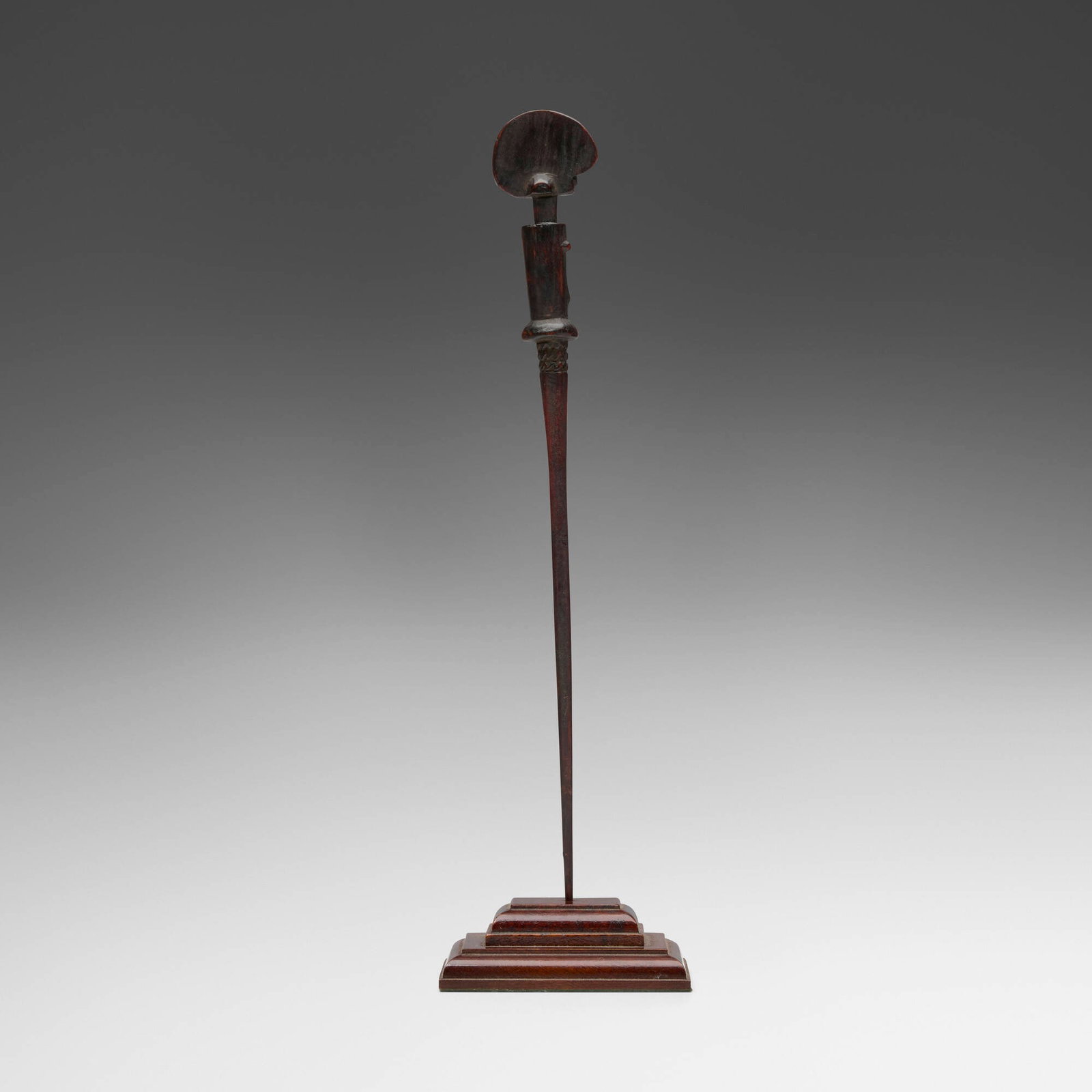 Kwere or Zaramo, Hairpin: Kwere or Zaramo Hairpin Tanzania, 20th century carved wood 10.25 h x 1.5 w x 0.75 d in (26 x 4 x 2 cm) Exhibited: Shangaa: Art of Tanzania, 22 February - 19 May 2013, QCC Art Gallery, City University