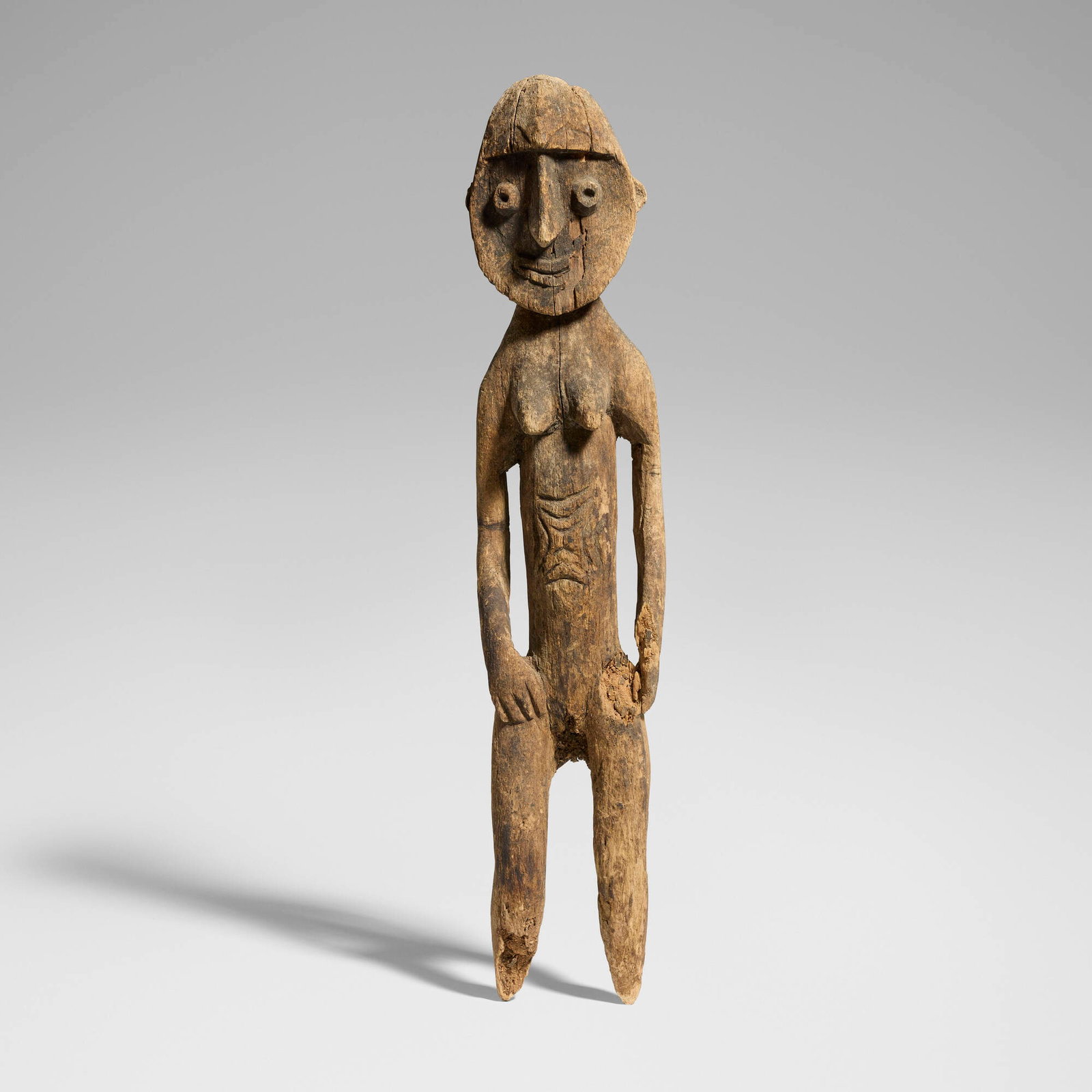 Kwoma, Nogwi figure: Kwoma Nogwi figure Papua New Guinea, early 20th century carved wood 29.5 h x 6 w x 5 d in (75 x 15 x 13 cm) This work will ship from Chicago, Illinois.
