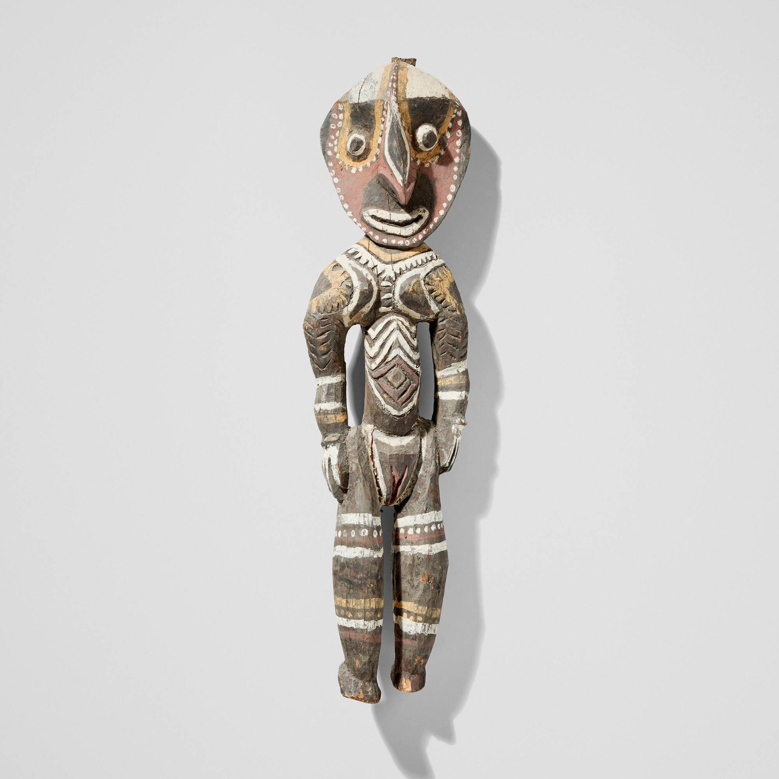 Kwoma, Nogwi figure: Kwoma Nogwi figure Papua New Guinea, 20th century carved wood, pigment 23.25 h x 6 w x 3.75 d in (59 x 15 x 10 cm) Provenance: Private Collection, California This work will ship from Los Angeles,