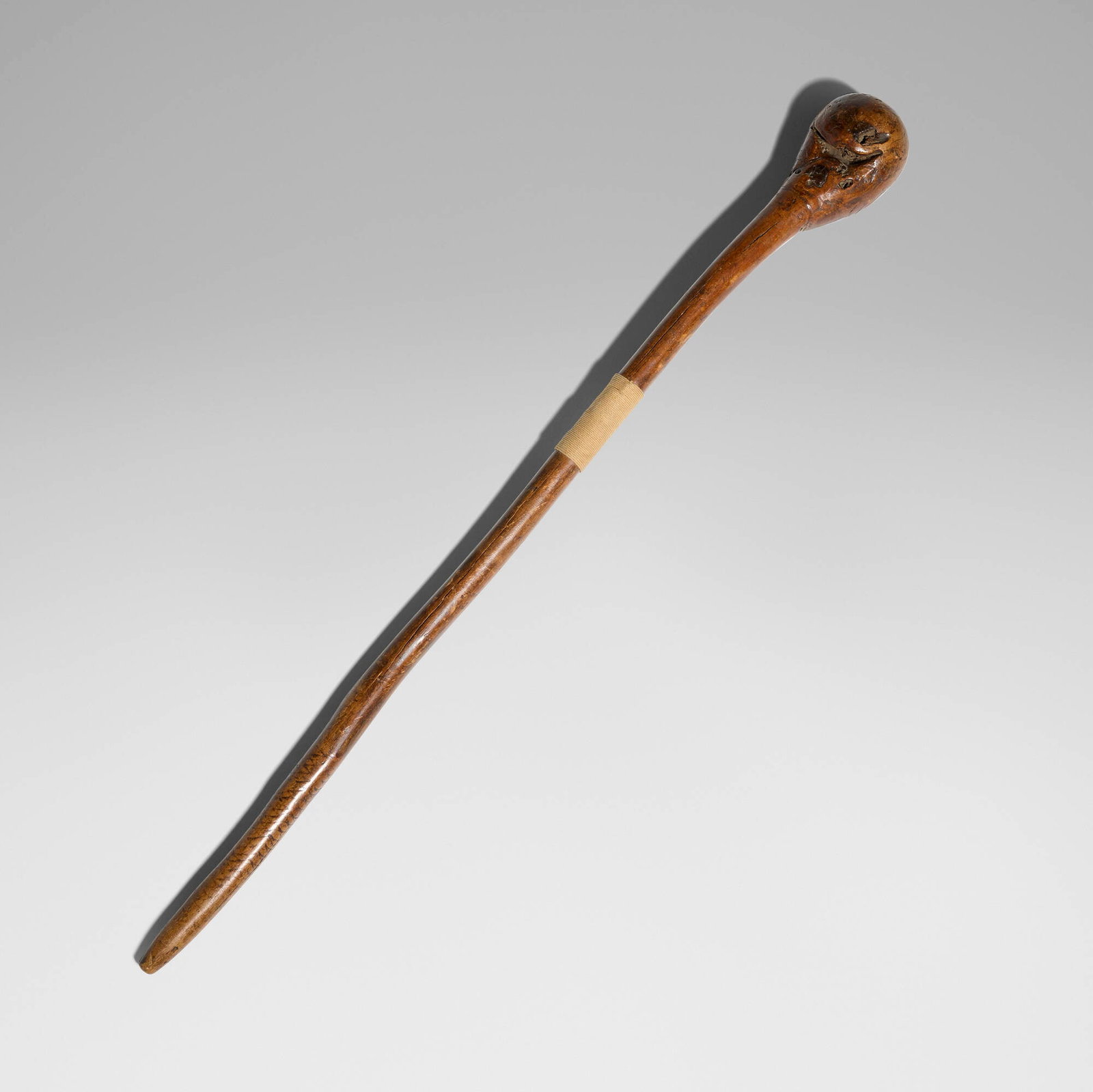 East African, Fighting stick: East African Fighting stick 20th century carved wood 26.5 h x 2.25 dia in (67 x 6 cm) Provenance: Peter Miller, Cape Town | Lionel Finneran, South Africa | Private Collection This work will ship from