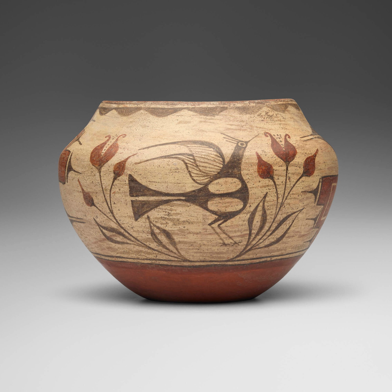 Zia Pueblo, Polychrome Olla (water jar) (1 of 3)