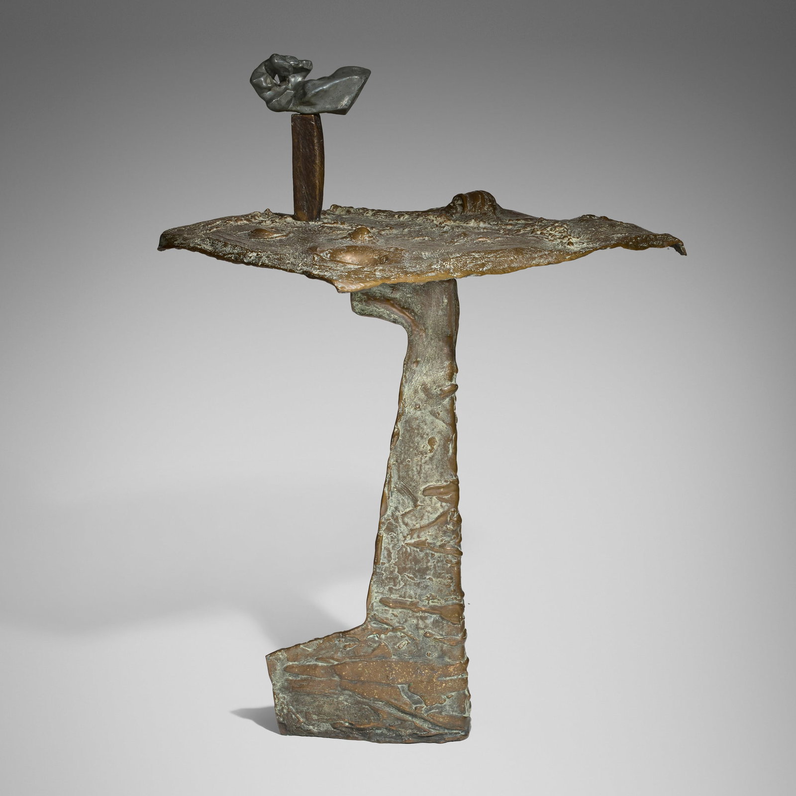 Frederick Kiesler, Untitled (sculpture): Frederick Kiesler Untitled (sculpture) patinated bronze 44 h x 28 w x 21.5 d in (112 x 71 x 55 cm) This work will ship from Chicago, Illinois.