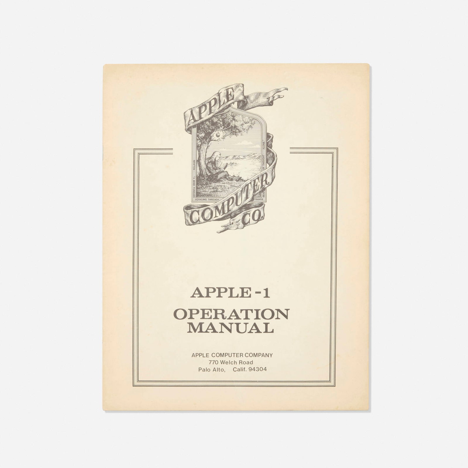 Apple Computer Company, Apple I manual (1 of 3)