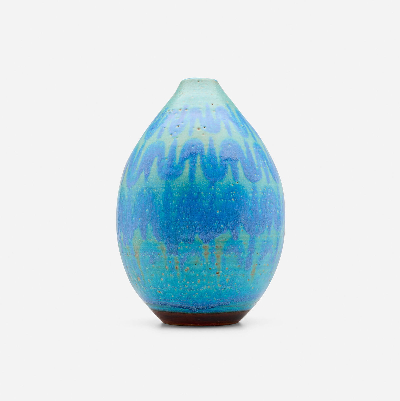 Maija Grotell, Vase: Maija Grotell Vase c. 1940 glazed stoneware 13.75 h x 9.25 dia in (35 x 23 cm) Incised signature to underside 'MG'. Provenance: Private Collection | Wright, Post-War & Contemporary
