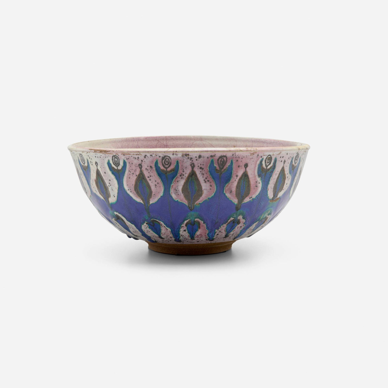 Howard Kottler, Bowl: Howard Kottler Bowl 1957 glazed stoneware 6.25 h x 14 dia in (16 x 36 cm) Incised signature to underside 'HK'. Literature: Howard Kottler, Failing, pg. 18, fig.1.20 This work will ship from