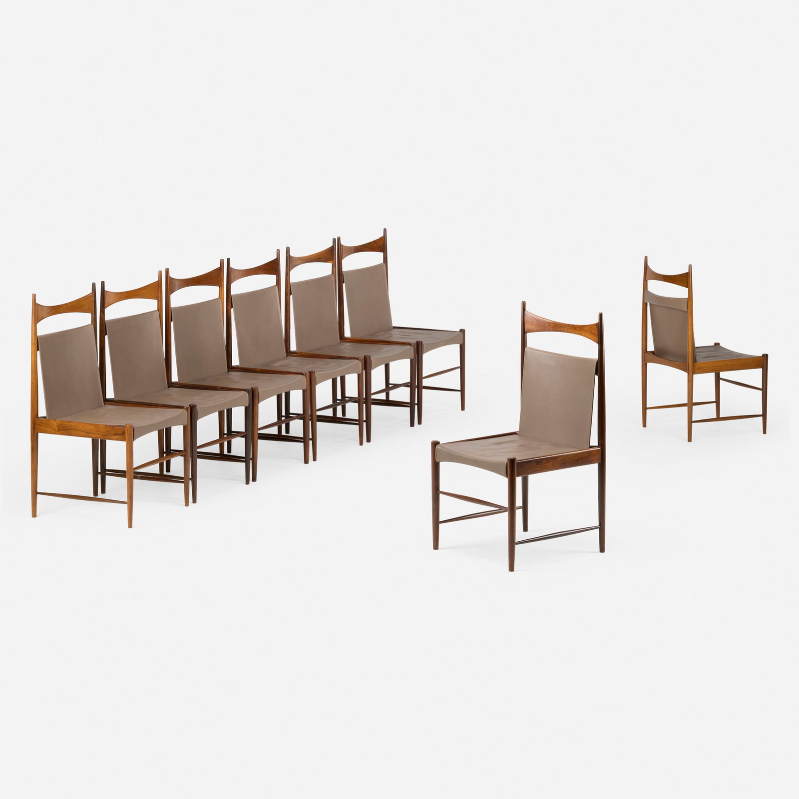 Sergio Rodrigues, High-Backed Cantu dining chairs, set of eight (1 of 5)