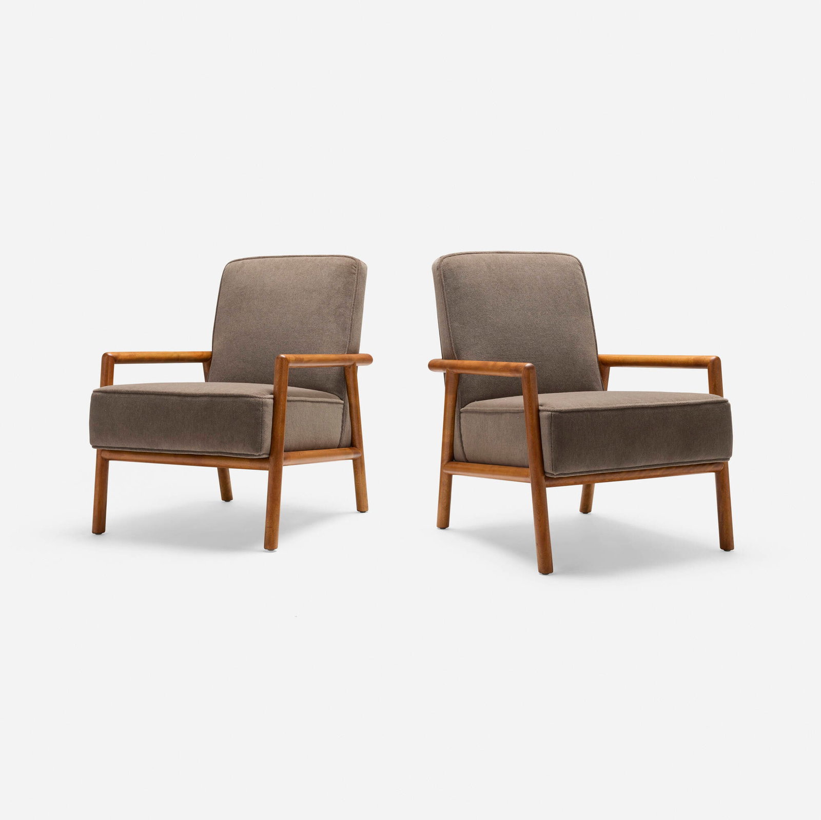 T.H. Robsjohn-Gibbings, Lounge chairs model 1601, pair (1 of 4)