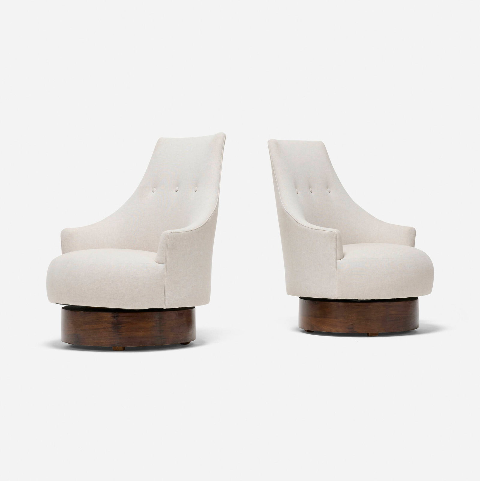 Adrian Pearsall, attribution, Swivel armchairs, pair (1 of 4)