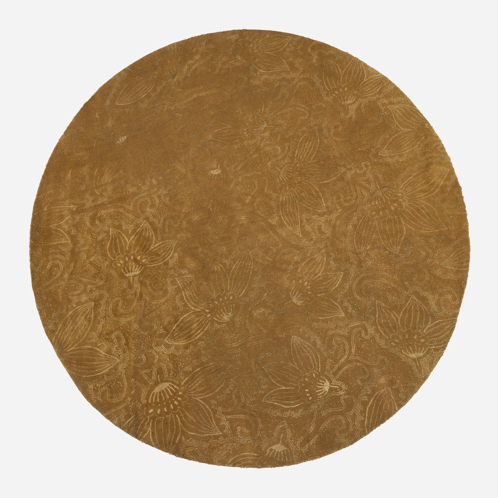 Tyler Hays, Harroll pile carpet: Tyler Hays Harroll pile carpet BDDW USA, 21st century hand-knotted wool 95.5 dia in (243 cm) Provenance: Private Collection This work will ship from Lambertville, New Jersey.