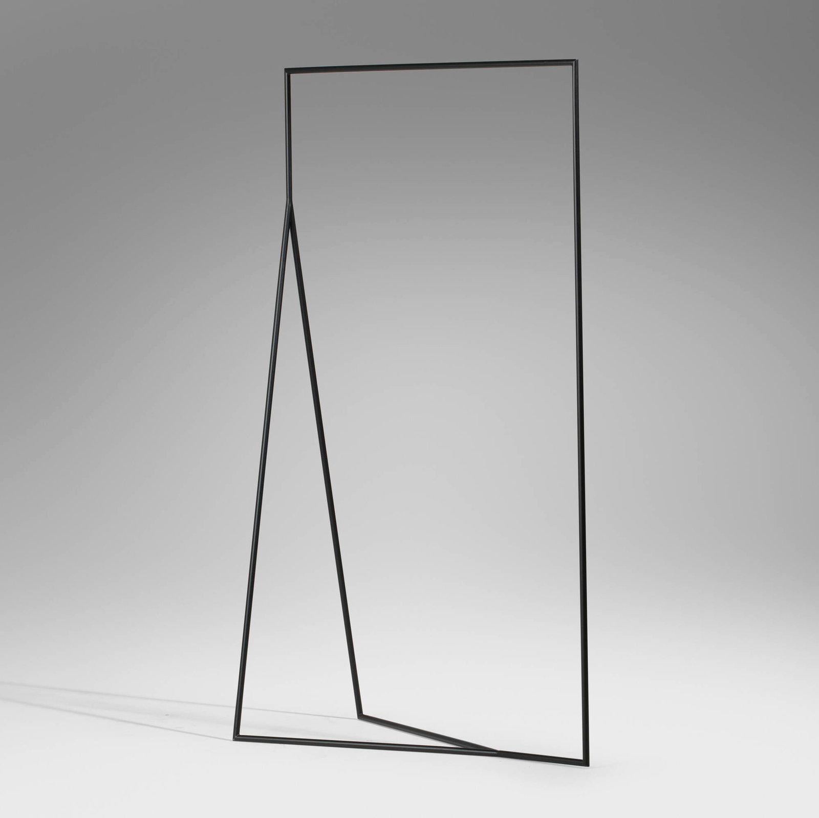 nendo, 6500mm hanger rack from the Thin Black Lines series: nendo 6500mm hanger rack from the Thin Black Lines series Japan, 2010 powder-coated steel 59 h x 33.5 w x 16.75 d in (150 x 85 x 43 cm) Provenance: Private Collection