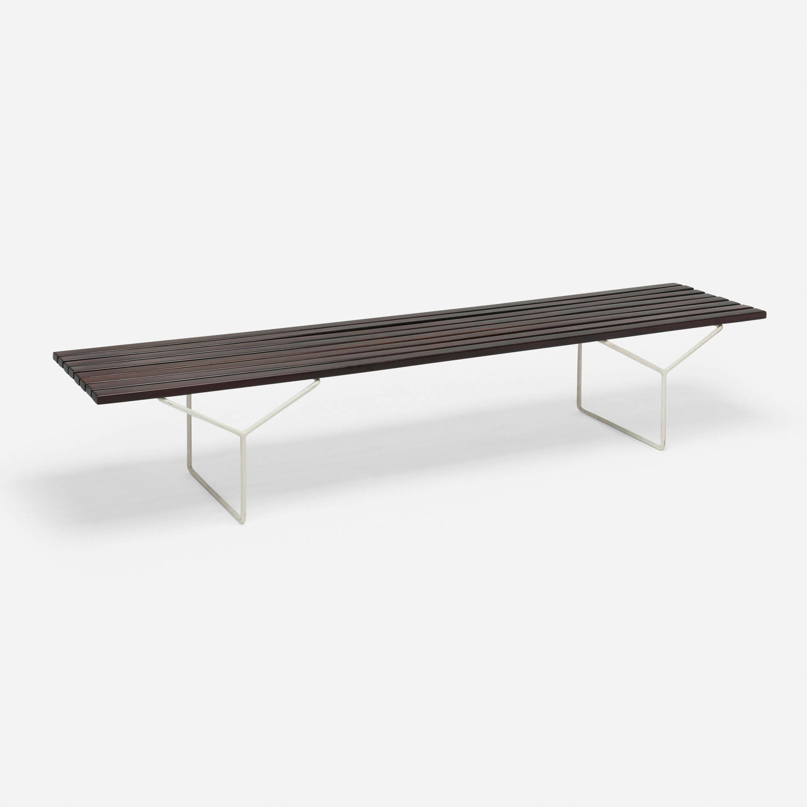 Harry Bertoia, Rare and Early Slat bench (1 of 5)