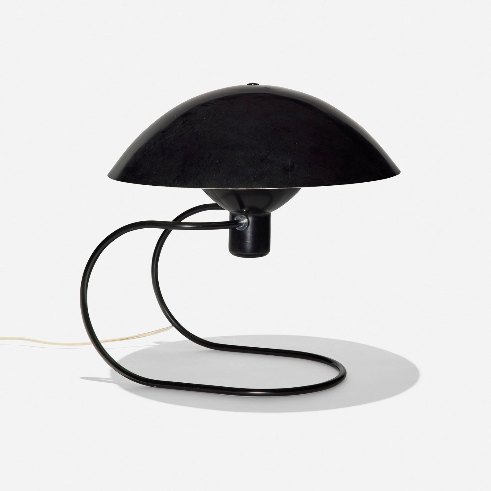 Greta von Nessen, Anywhere table lamp: Greta von Nessen Anywhere table lamp Nessen Studio, Inc. USA, 1952 enameled aluminum 14.5 h x 13.5 dia in (37 x 34 cm) An example of this design is in the permanent collection of the