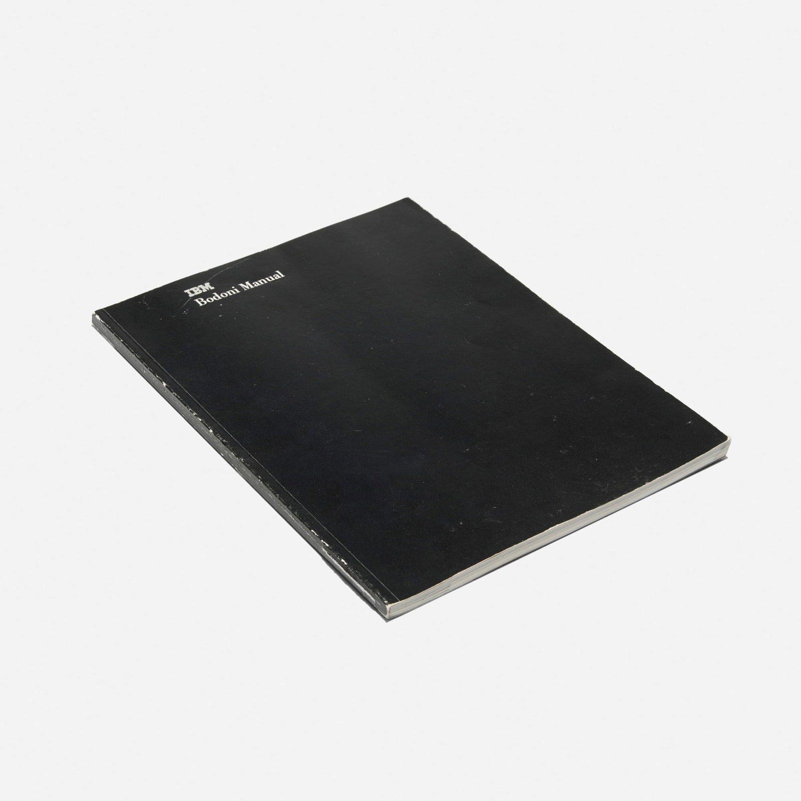 Karl Gerstner, IBM Bodoni Manual (Part 1): Karl Gerstner IBM Bodoni Manual (Part 1) Switzerland, 1984 bound printed paper 11 h x 8.5 w in (28 x 22 cm) Book outlines the proper implementation of IBM's house font used at the time, Berthold