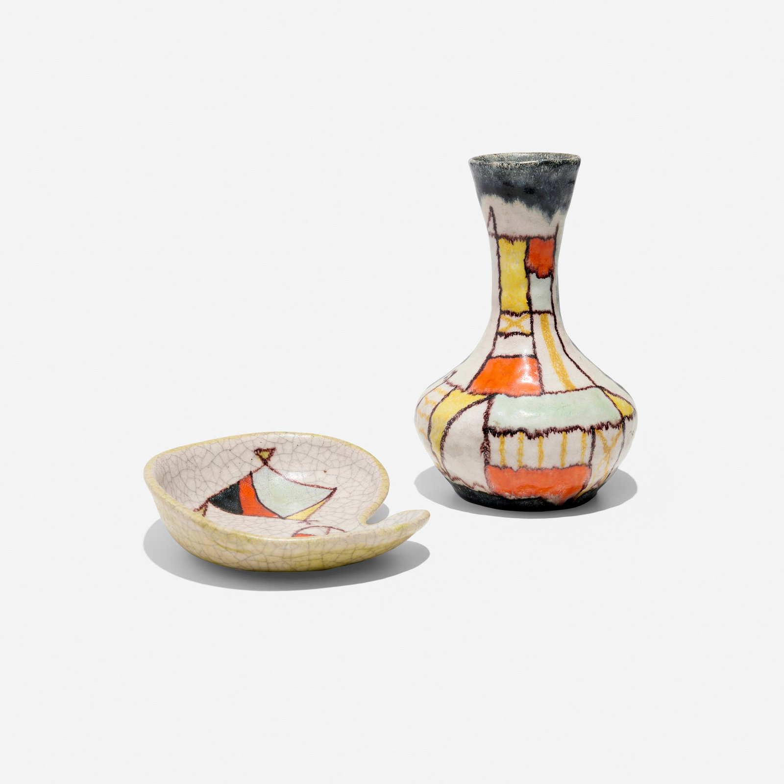 Guido Gambone, Bowl and vase (1 of 5)