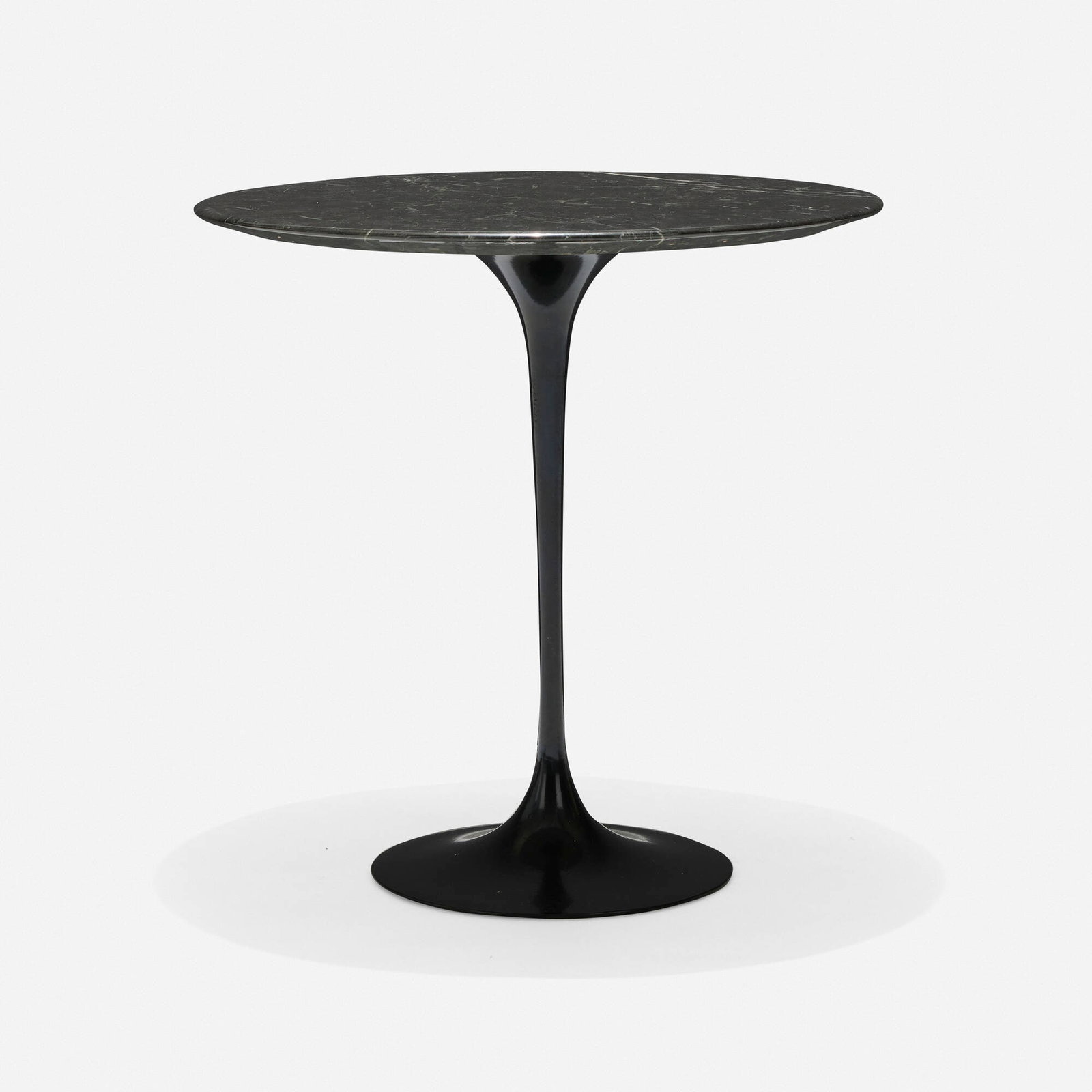 Eero Saarinen, Tulip occasional table, model 161M: Eero Saarinen Tulip occasional table, model 161M KnollStudio USA / Italy, 1957 / c. 2010 enameled aluminum, marble 20.25 h x 20 dia in (51 x 51 cm) Paper manufacturer's label to underside of top