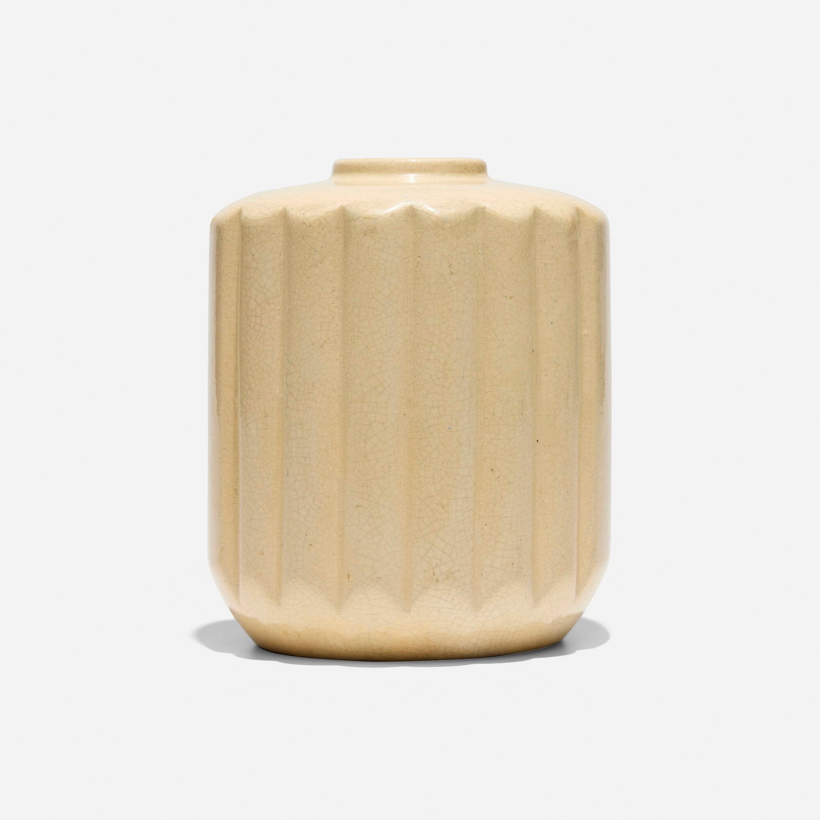 Robert Lallemant, Vase: Robert Lallemant Vase c. 1930 glazed stoneware 6 h x 5 dia in (15 x 13 cm) Glazed manufacturer's mark to underside 'T R Lallemant France'. Provenance: Collection of Normand Mainville