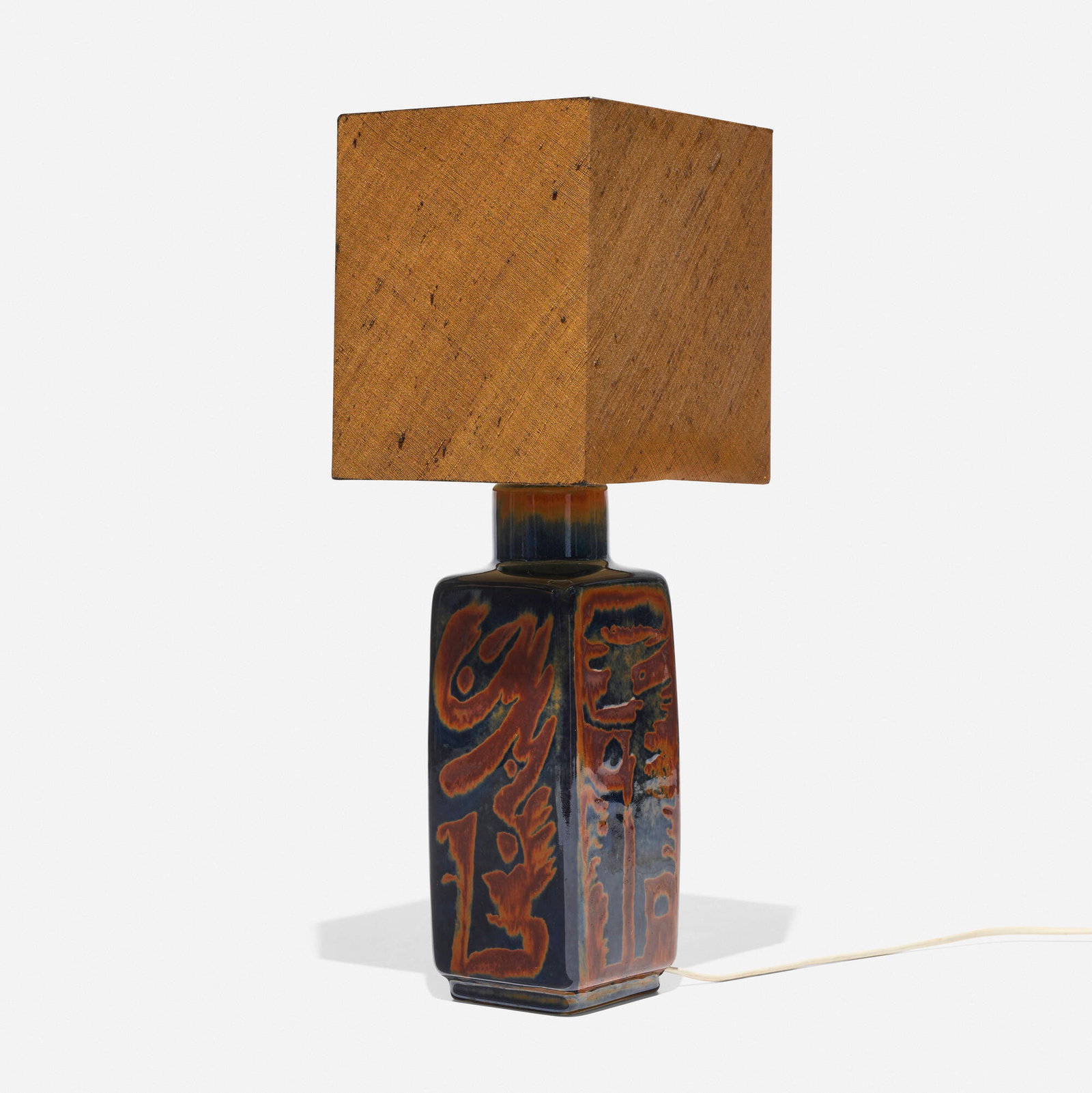 Carl-Harry Stalhane, Orient table lamp, model 8447: Carl-Harry Stalhane Orient table lamp, model 8447 Rorstrand Sweden, c. 1960 glazed stoneware 20 h x 7.5 w x 7 d in (51 x 19 x 18 cm) Glazed manufacturer's mark to underside 'R Sweden Sultan