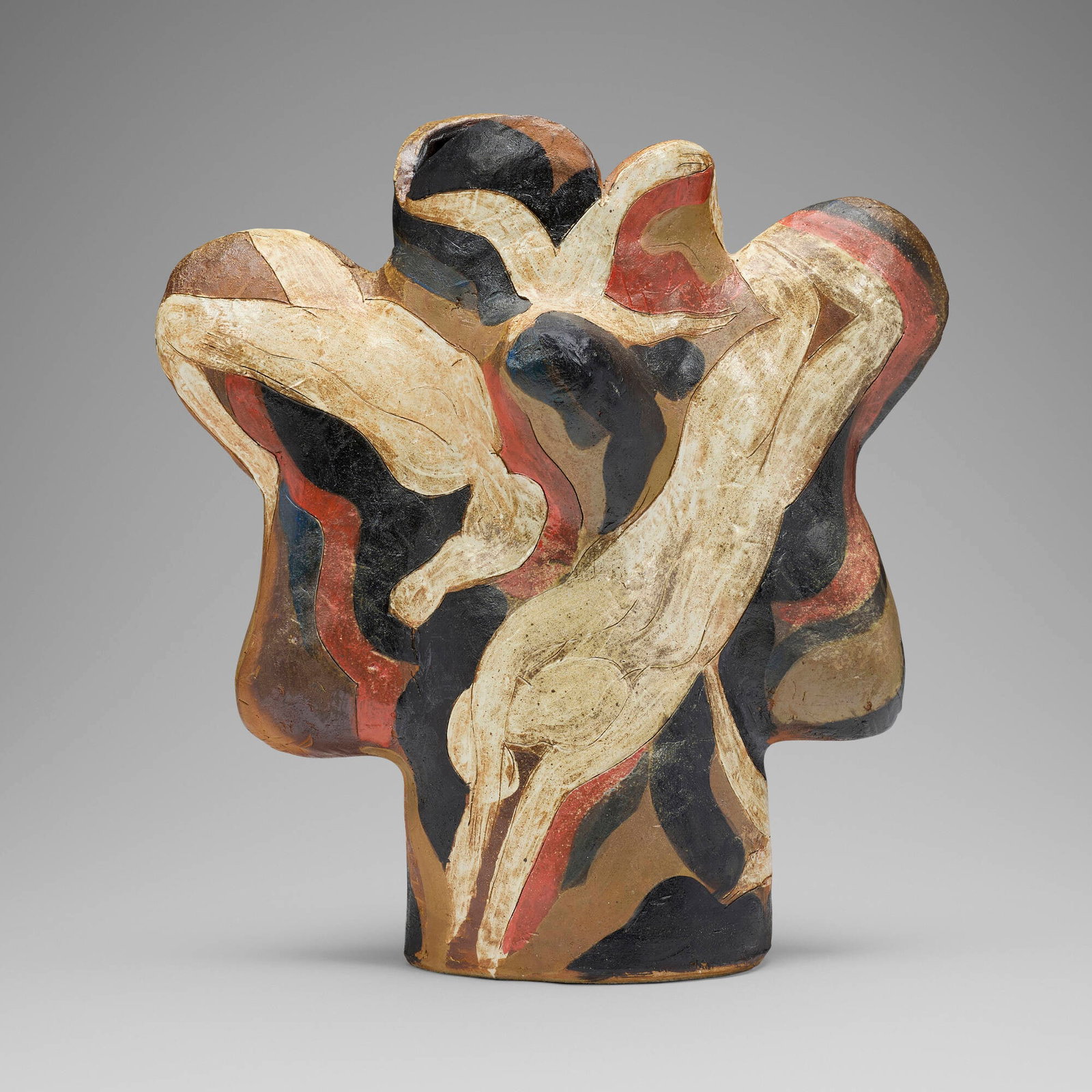 Rudy Autio, Woodstoke II: Rudy Autio Woodstoke II 2001 hand-built glazed stoneware 34.25 h x 32 w x 19 d in (87 x 81 x 48 cm) Incised signature, title and date to side 'Autio 6/10/01 Woodstoke'. Sold with the original