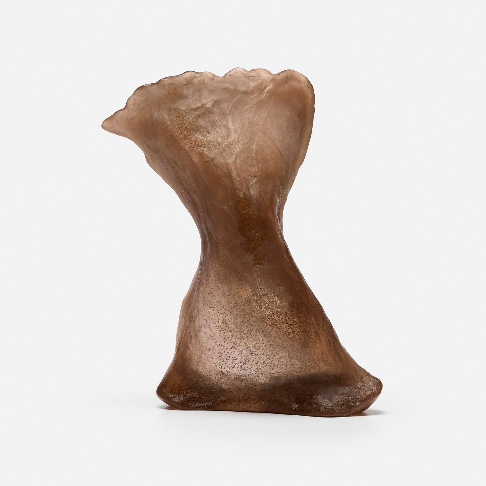 Lynda Benglis, Voile Humaine: Lynda Benglis Voile Humaine 1980 pate de verre 18 h x 11.25 w x 5 d in (46 x 29 x 13 cm) Molded signature to reverse of base 'L. Benglis Daum' and incised 'France'. Incised number