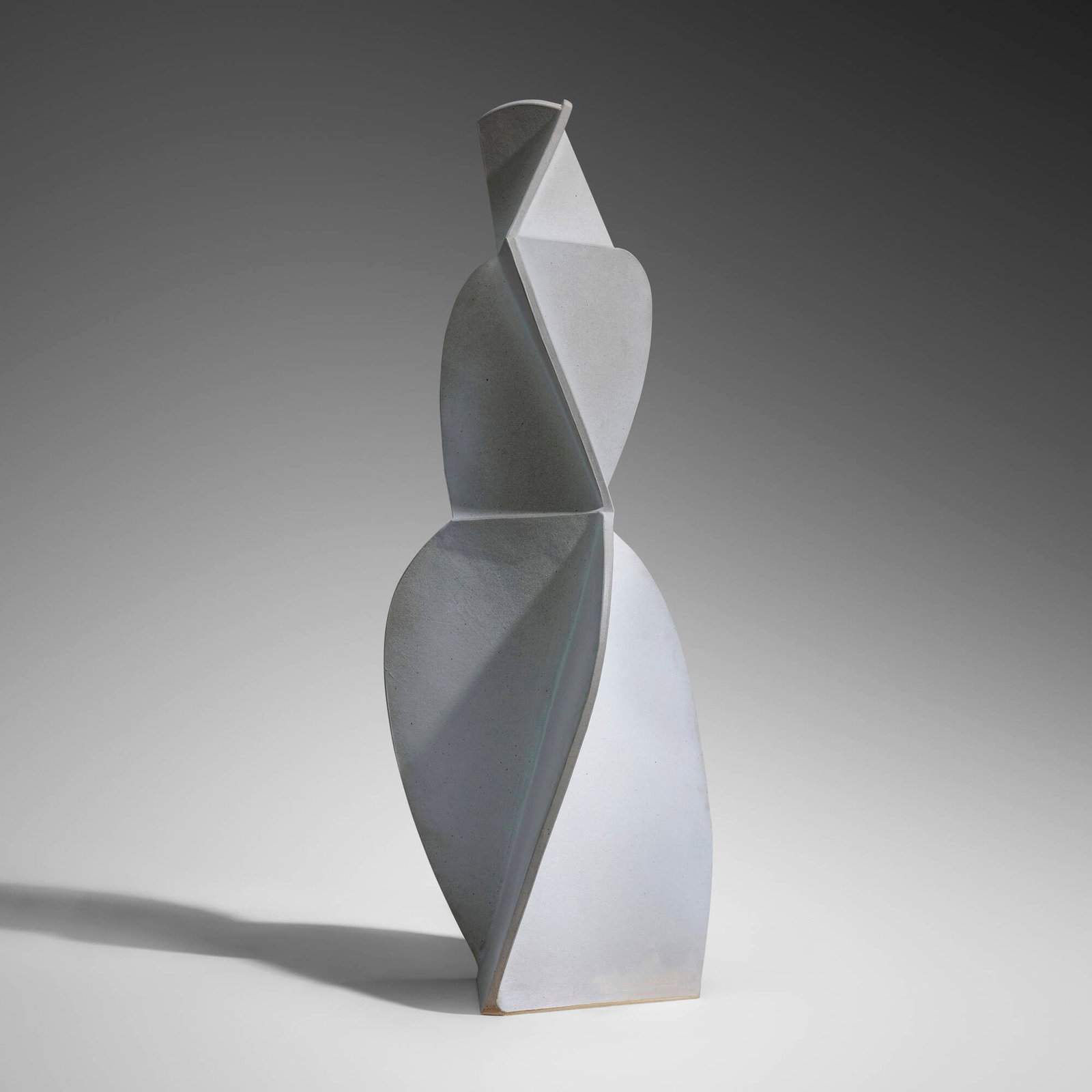 John Mason, White Figure: John Mason White Figure 1998 glazed stoneware 56 h x 29 w x 18 d in (142 x 74 x 46 cm) Incised signature and date to lower edge 'Mason 2-20-98 ?'. Sold with the original invoice from Perimet