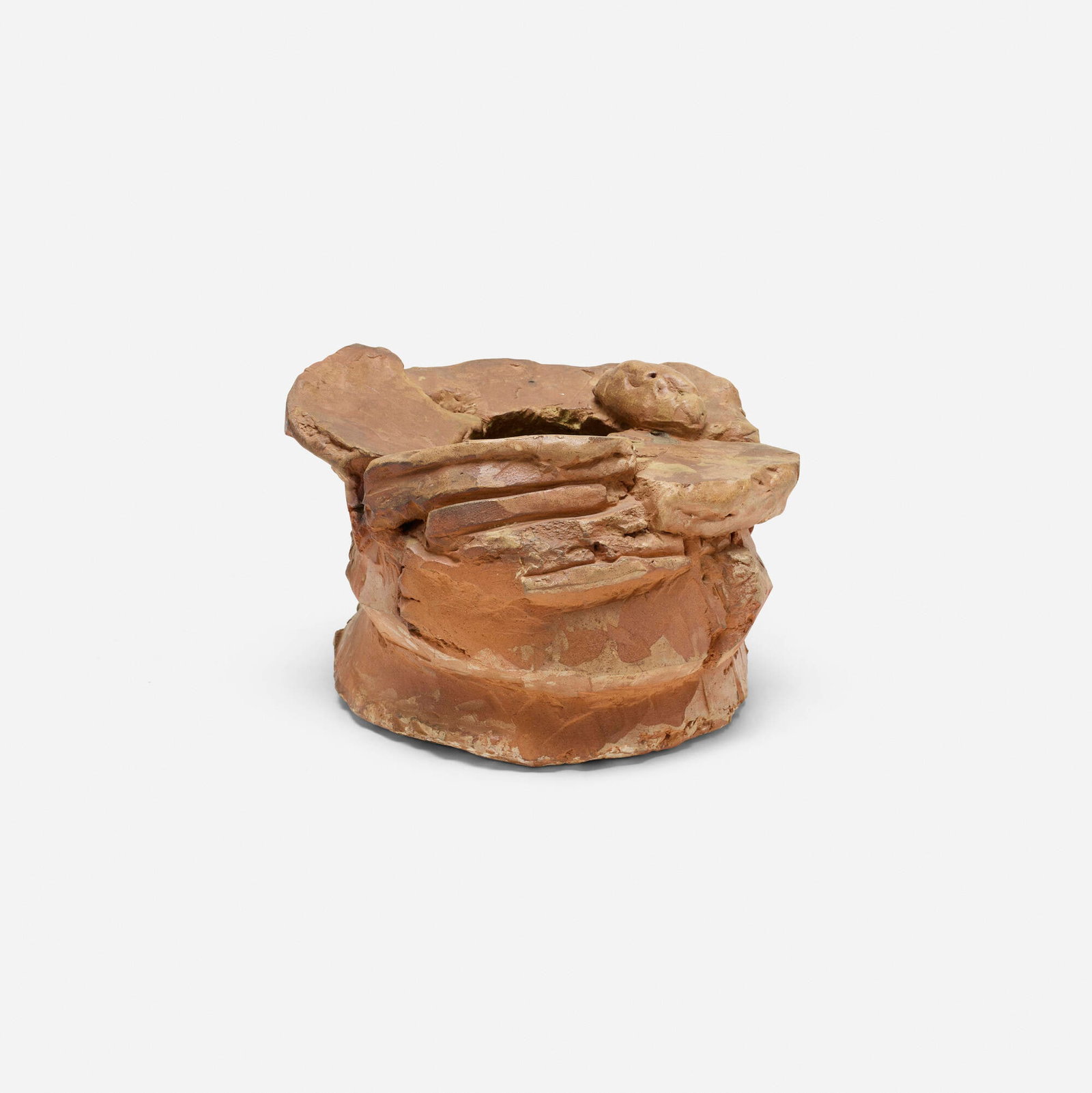 Peter Voulkos, Untitled (Ice Bucket): Peter Voulkos Untitled (Ice Bucket) 1986 wood-fired stoneware 13.5 h x 20 dia in (34 x 51 cm) This work is registered in the Voulkos and Co. catalog as number CR949.7-W. Sold with the original