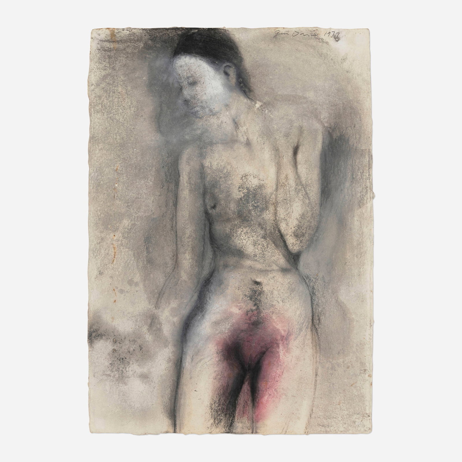 Jim Dine, This Obscured Model: Jim Dine This Obscured Model 1979 frottage, charcoal and pastel on handmade paper 45.75 h x 31.875 w in (116 x 81 cm) Signed and dated to upper right 'Jim Dine 1979'. Sold with the original