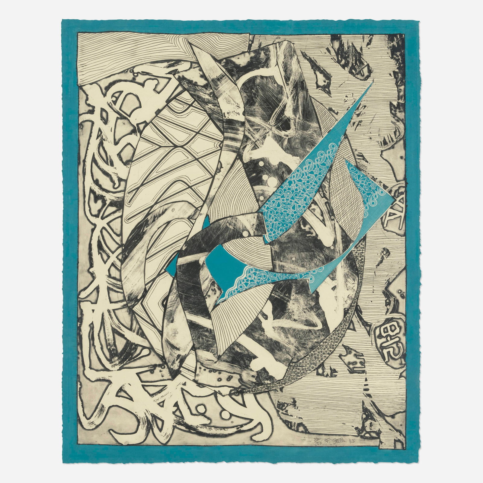 Frank Stella, Swan Engraving Blue (from The Swan Engraving series) (1 of 4)