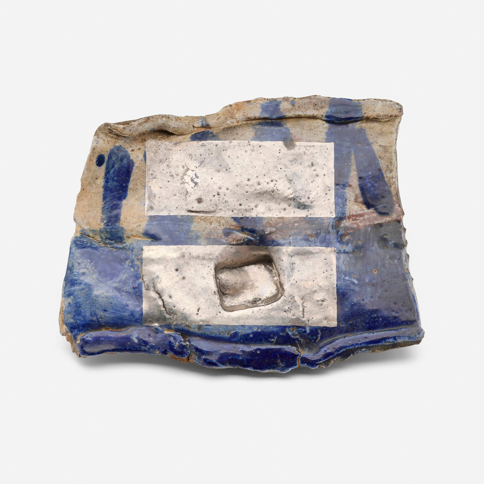 Jim Melchert, Untitled: Jim Melchert Untitled 1961 glazed stoneware 13.375 h x 10.5 w x 3 d in (34 x 27 x 8 cm) Glazed signature and date to reverse 'M 61'. This work will ship from Lambertville, New Jersey.