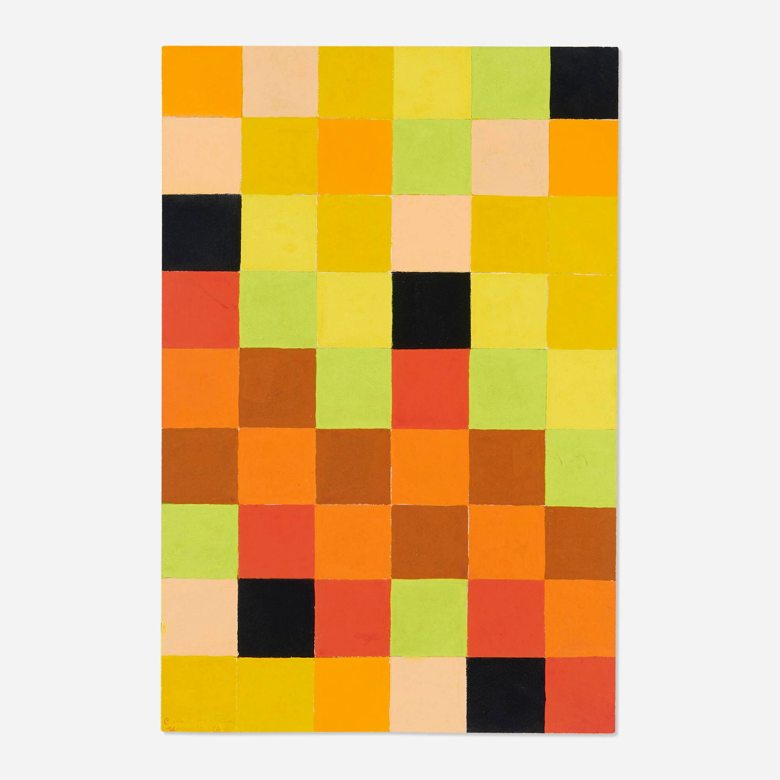 Charmion von Wiegand, Climbing Steps: Charmion von Wiegand Climbing Steps 1962 gouache on paper 18 h x 12 w in (46 x 30 cm) Signed, dated, and inscribed to lower right 'Charmion von Wiegand November 1962'. Provenance: Andre