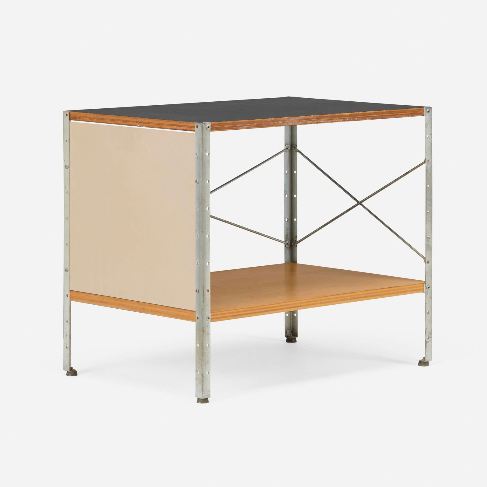 Charles and Ray Eames, ESU 150-N: Charles and Ray Eames ESU 150-N Herman Miller USA, 1950 maple, plywood, Masonite, steel 20.75 h x 24.25 w x 16.25 d in (53 x 62 x 41 cm) Provenance: Collection of Mark McDonald Literature: Eames