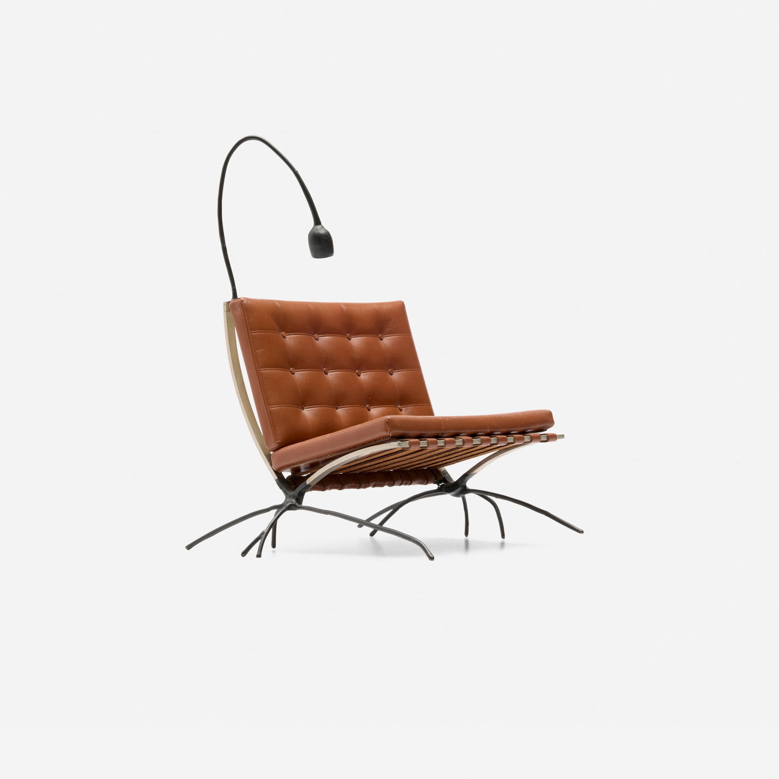 Maarten Baas, Untitled (miniature lounge chair): Maarten Baas Untitled (miniature lounge chair) The Netherlands, c. 2010 found object assemblage 8.25 h x 6.75 w x 7 d in (21 x 17 x 18 cm) Provenance: Collection of Mark McDonald This work will ship