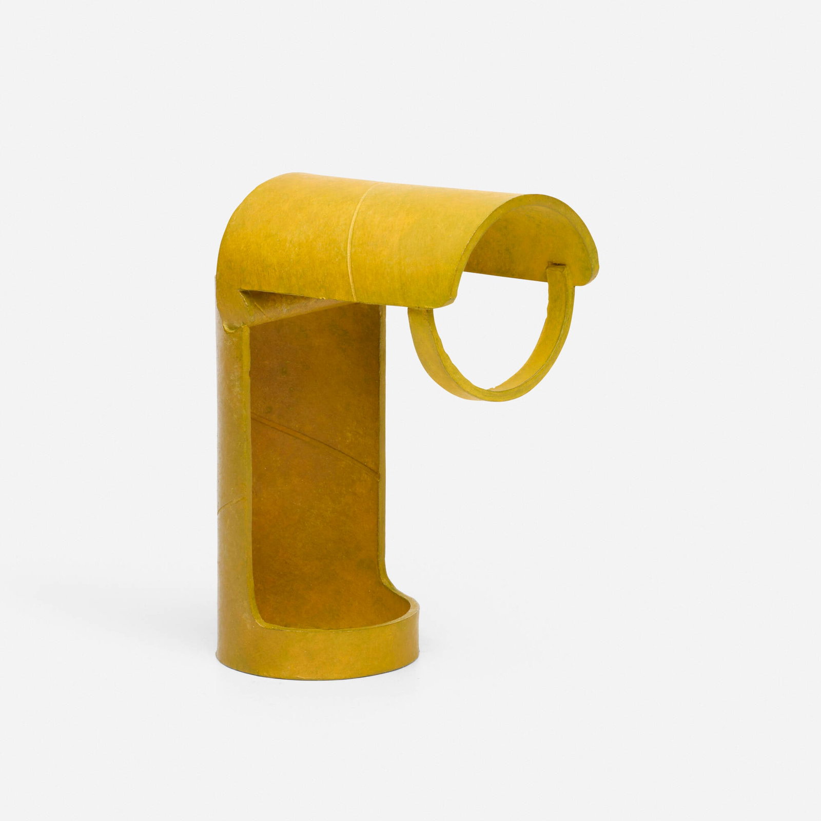 Ricky Swallow, Tube Lamp Study/Yellow: Ricky Swallow Tube Lamp Study/Yellow Australia, 2011 / 2017 painted steel 7.375 h x 6 w x 3.25 d in (19 x 15 x 8 cm) Impressed signature, date, and number to underside 'RS 2/3 2017'. This