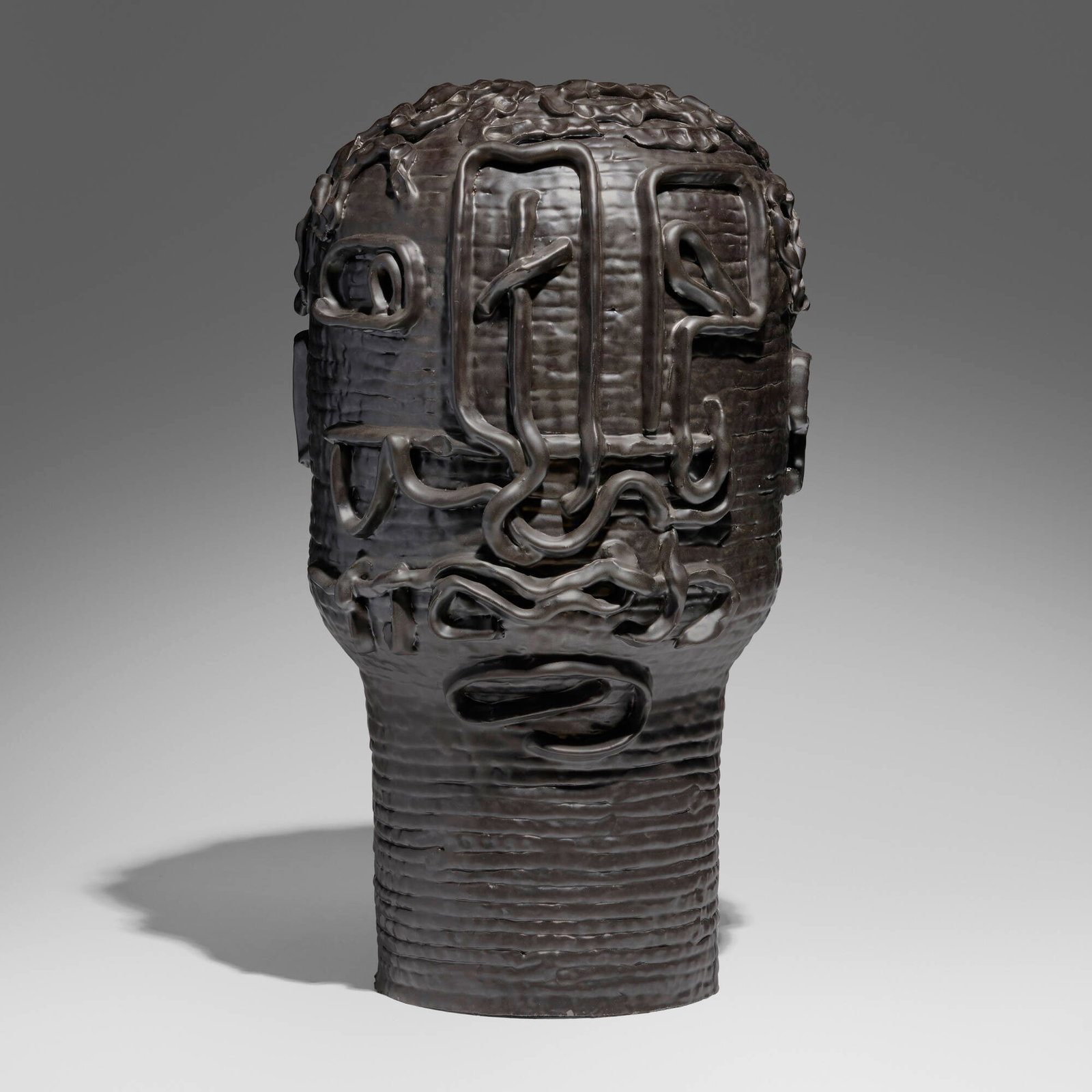 Ebitenyefa Baralaye, Akanza VII: Ebitenyefa Baralaye Akanza VII 2021 glazed stoneware 31 h x 18 w x 18 d in (79 x 46 x 46 cm) Incised signature to reverse near base 'Baralaye'. Provenance: Friedman Benda, New York |