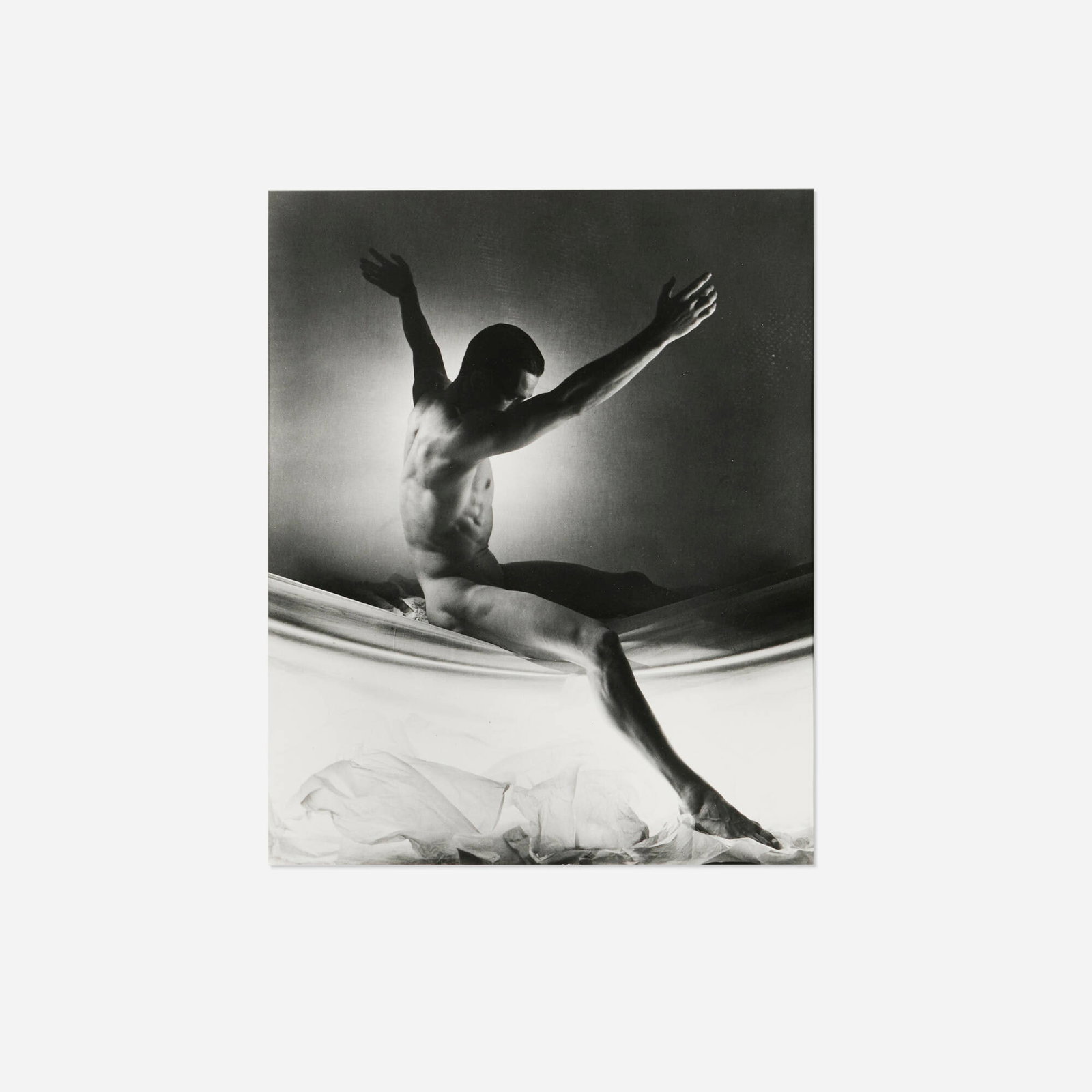 George Platt Lynes, Francisco Moncion: George Platt Lynes Francisco Moncion 1951 gelatin silver print 9.25 h x 7.5 w in (23 x 19 cm) Provenance: Collection of Mark McDonald This work will ship from Lambertville, New Jersey.