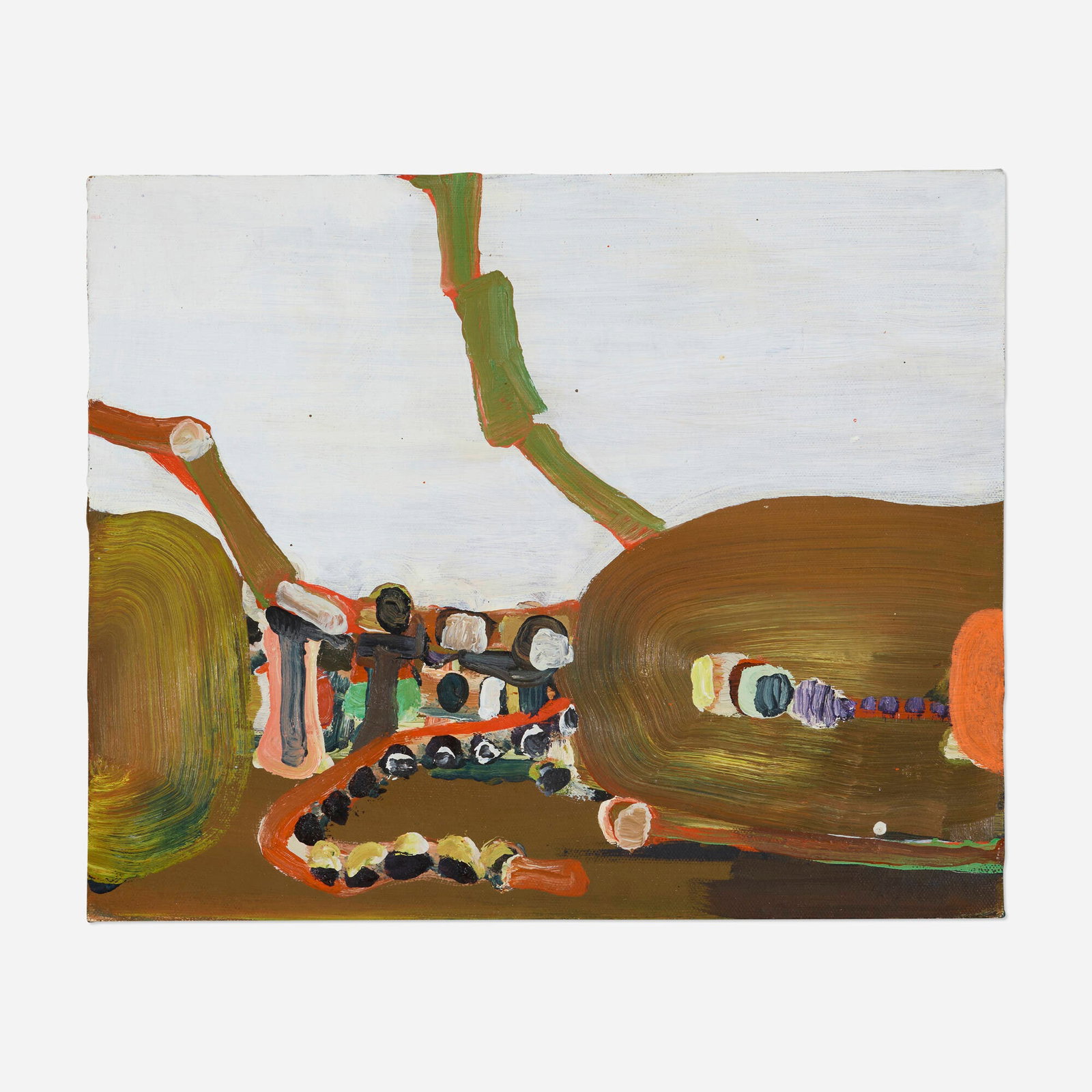 Santi Moix, Untitled (Abstraction): Santi Moix Untitled (Abstraction) 2002 8.75 h x 10.75 w in (22 x 27 cm) Signed and dated to verso 'S. Moix 2002'. Provenance: Collection of Mark McDonald This work will ship from
