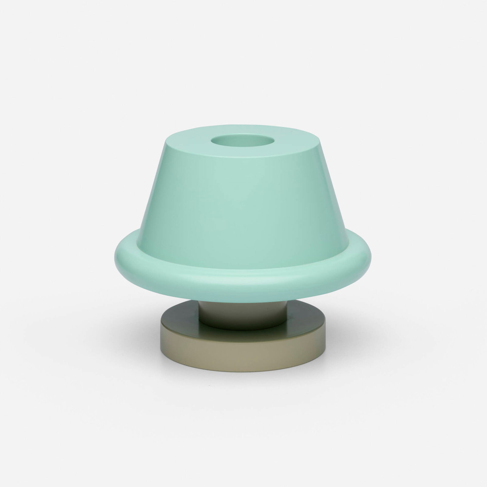 Ettore Sottsass, Senape vase: Ettore Sottsass Senape vase MaruTomi Italy, 1997 plastic 5.5 h x 6.5 dia in (14 x 17 cm) Signed with molded manufacturer's mark to underside 'E. Sottsass 1997 MaruTomi Made in Japan'. S