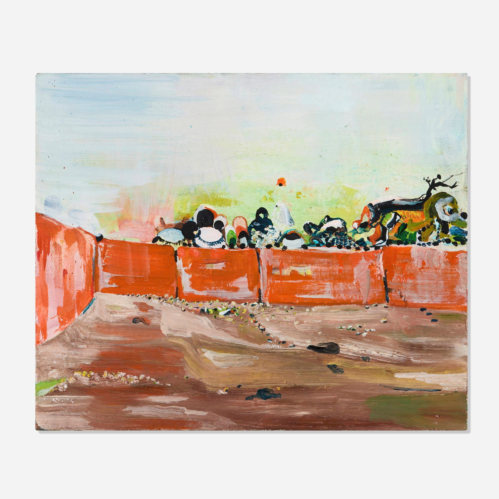 Santi Moix, Untitled: Santi Moix Untitled 2006 oil on linen 22.25 h x 26.75 w in (57 x 68 cm) Signed, dated, and inscribed to verso 'S. Moix oil on linen N.Y. 2006 24 1/4 x 26 3/4'. Provenance: Collectio