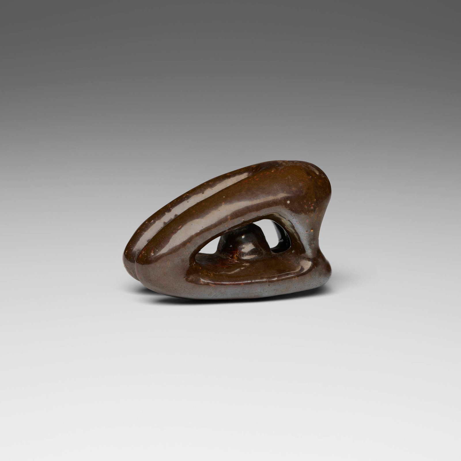 Paperweight: Paperweight 20th century glazed stoneware 2 h x 3.25 w x 1.5 d in (5 x 8 x 4 cm) Provenance: Collection of Mark McDonald This work will ship from Lambertville, New Jersey.