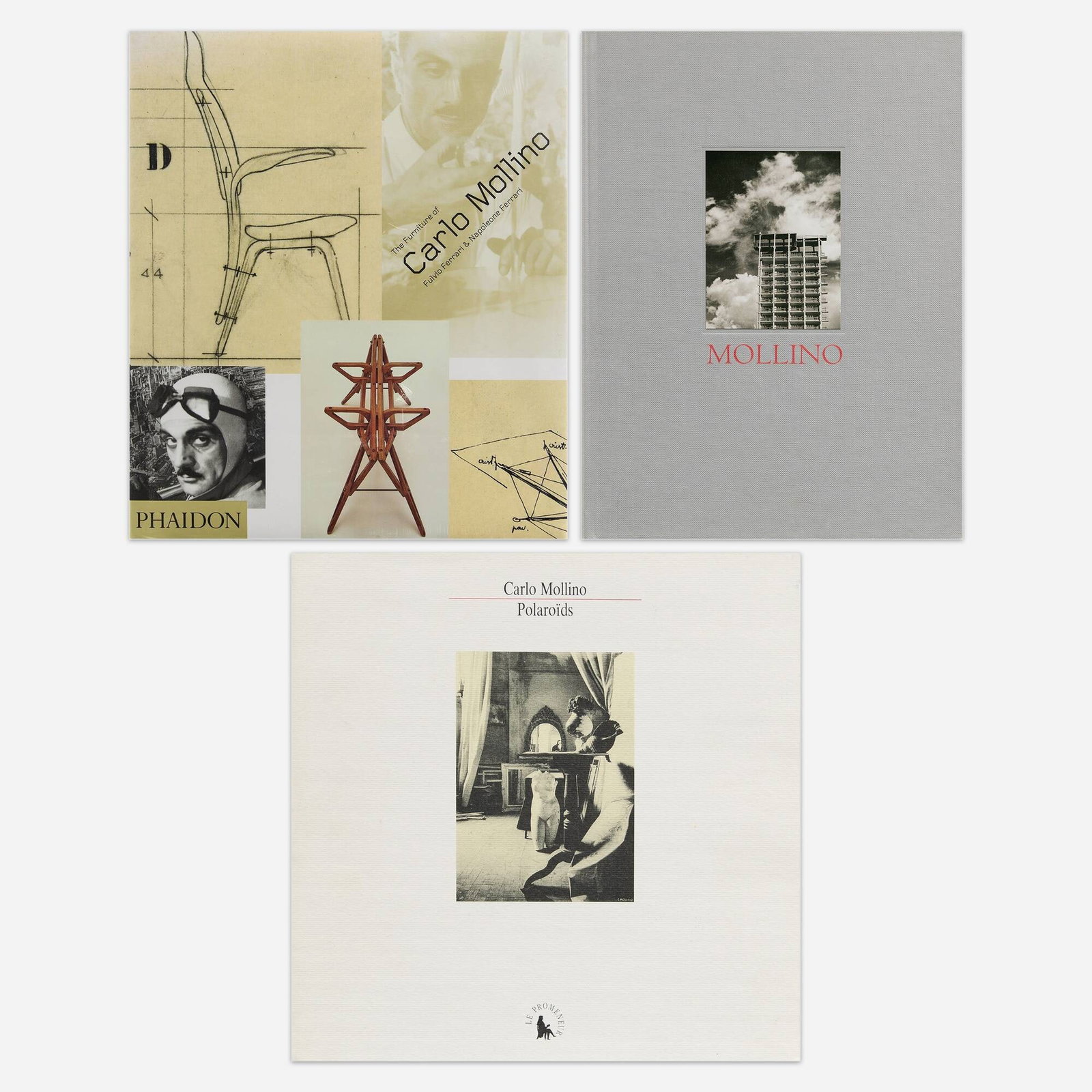 Carlo Mollino monographs, three: Carlo Mollino monographs, three 1988-2007 bound printed paper Provenance: Collection of Mark McDonald Complete Lot Details The Furniture of Carlo Mollino Napoleone Ferrari and Fulvio Ferrari, Phaidon