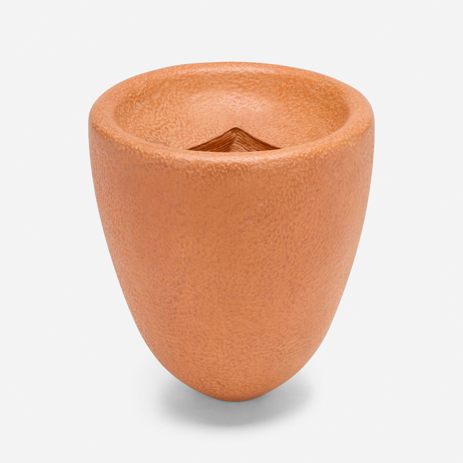 Graham Marks, Untitled (Large vessel): Graham Marks Untitled (Large vessel) 1976 coil construction earthenware 24.75 h x 21.5 dia in (63 x 55 cm) Provenance: Private Collection Exhibited: Master of Fine Arts Thesis Exhibition, 1976,